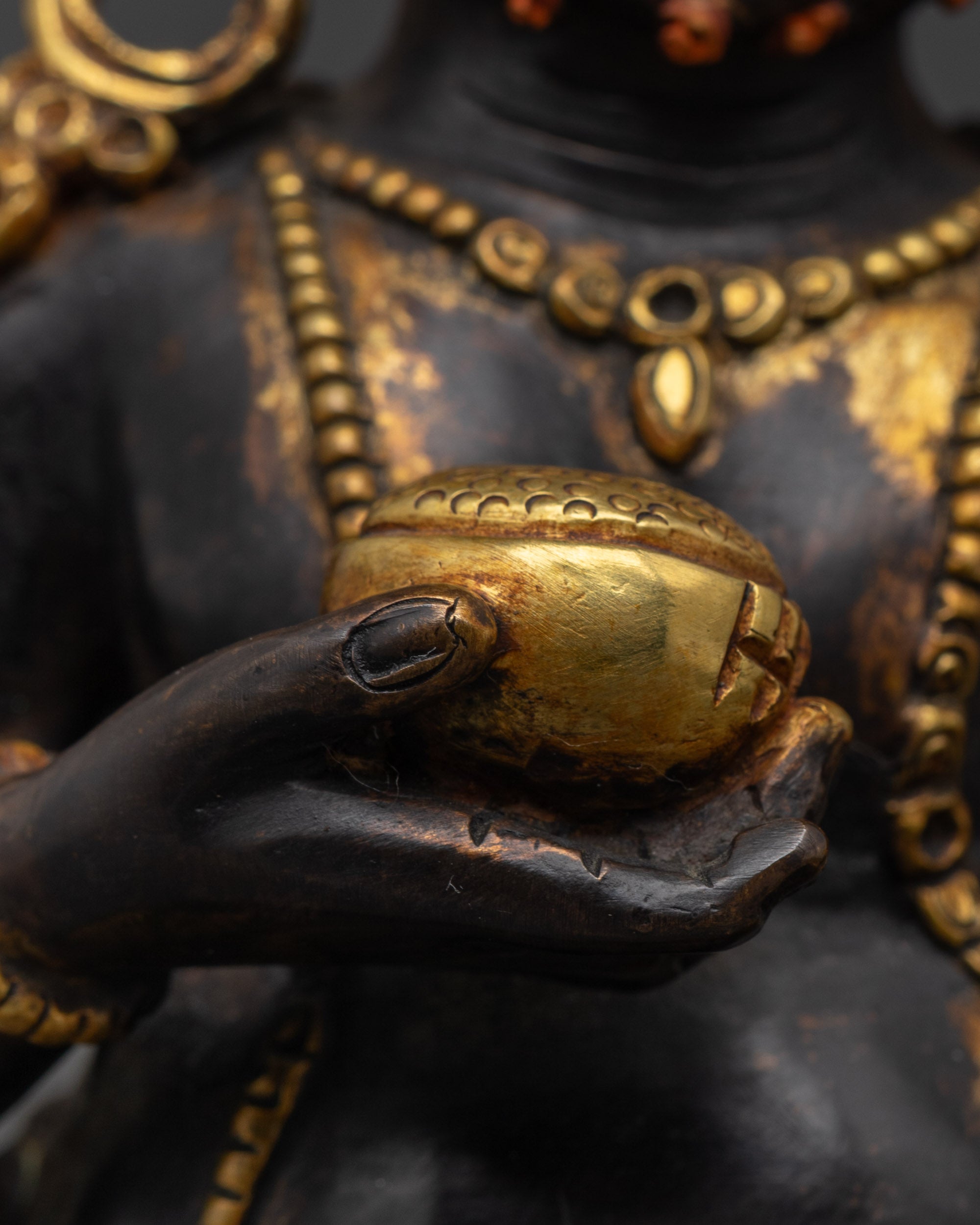 Black Dzambhala Statue | Buddhist Wealth God Statue for Fortune