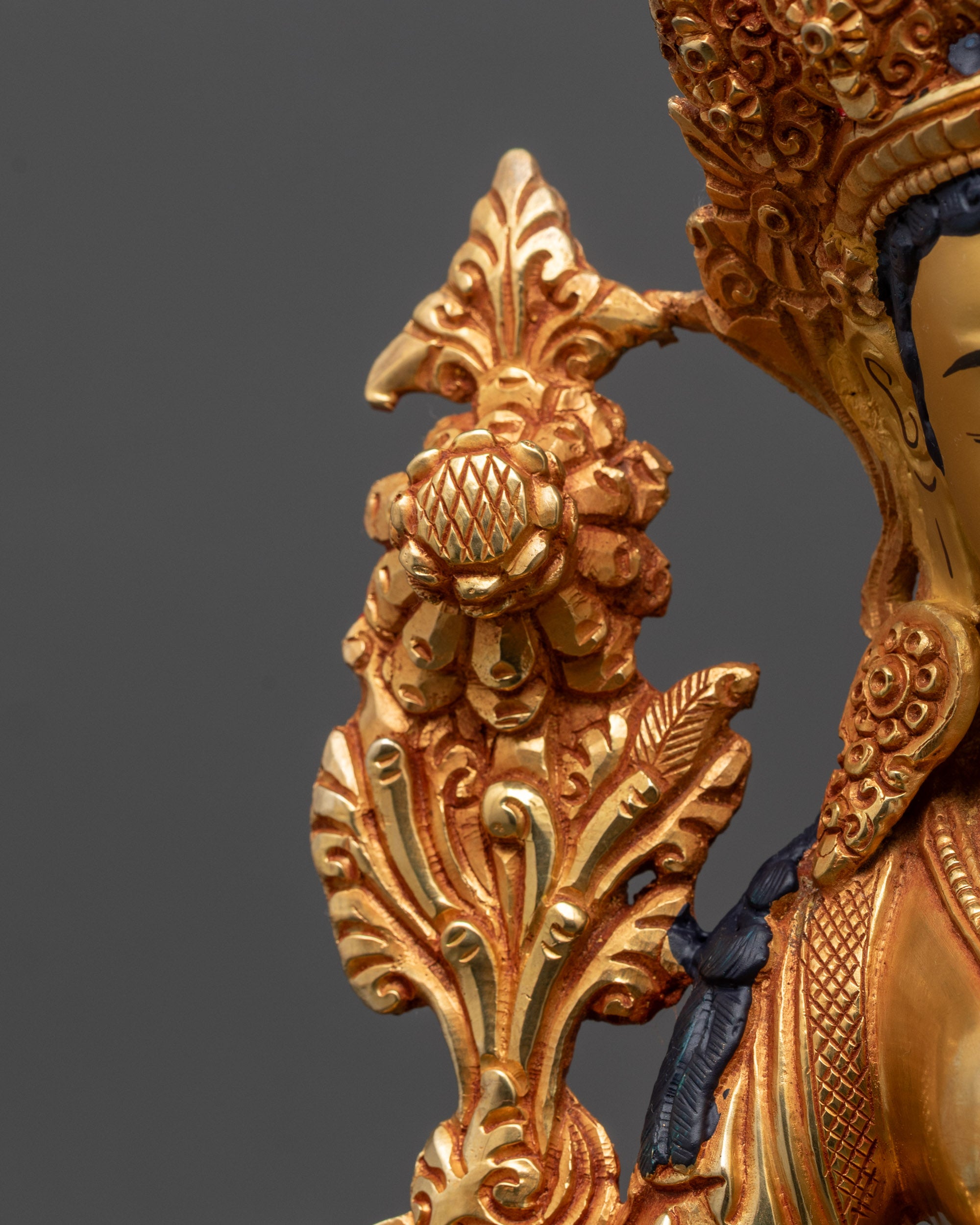 Nepalese Mother Tara Statue | 24K Gold Fire-Gilded Buddhist Sculpture