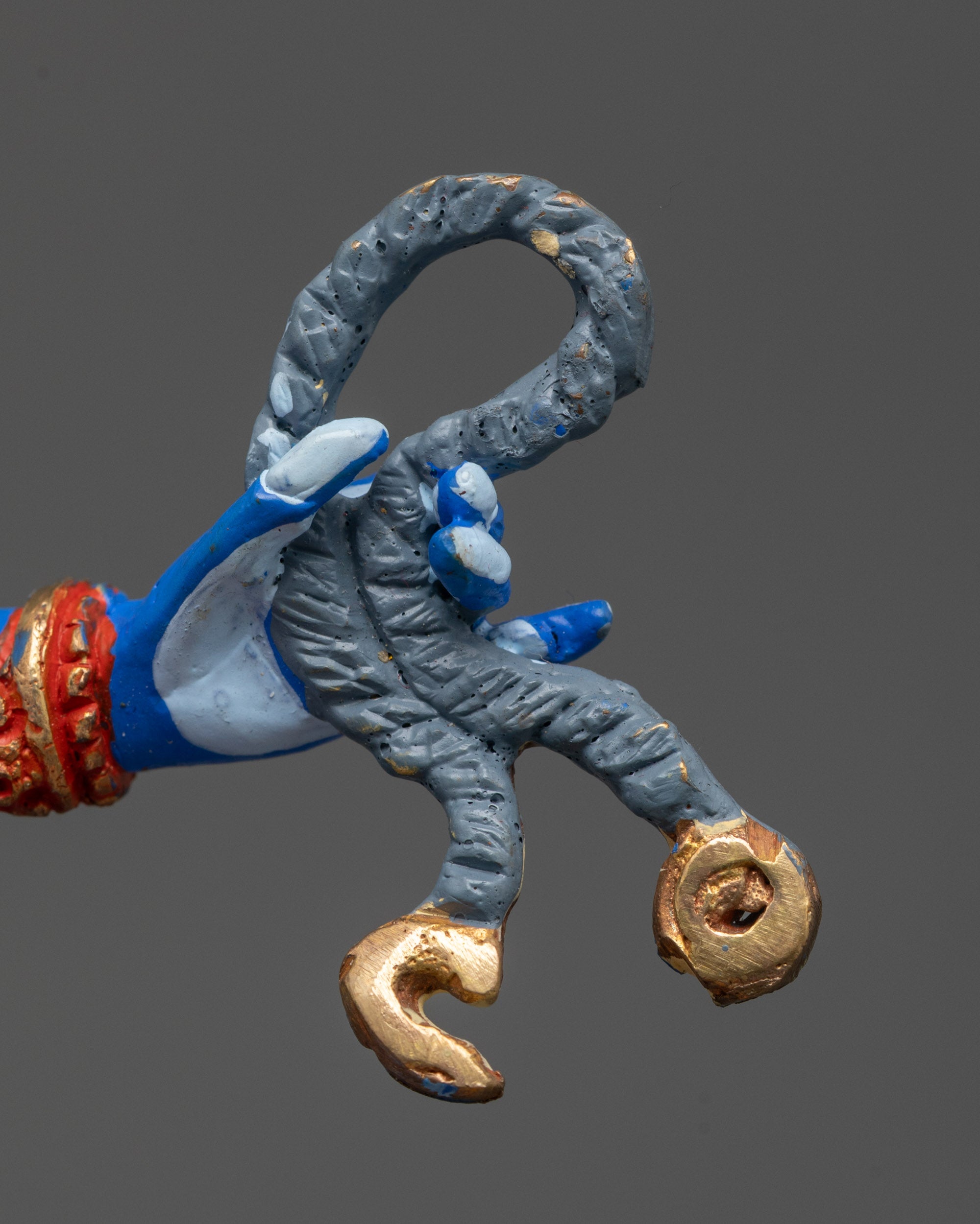 Colored Four-Armed Vajrapani Statue | Spiritual Buddhist Artwork