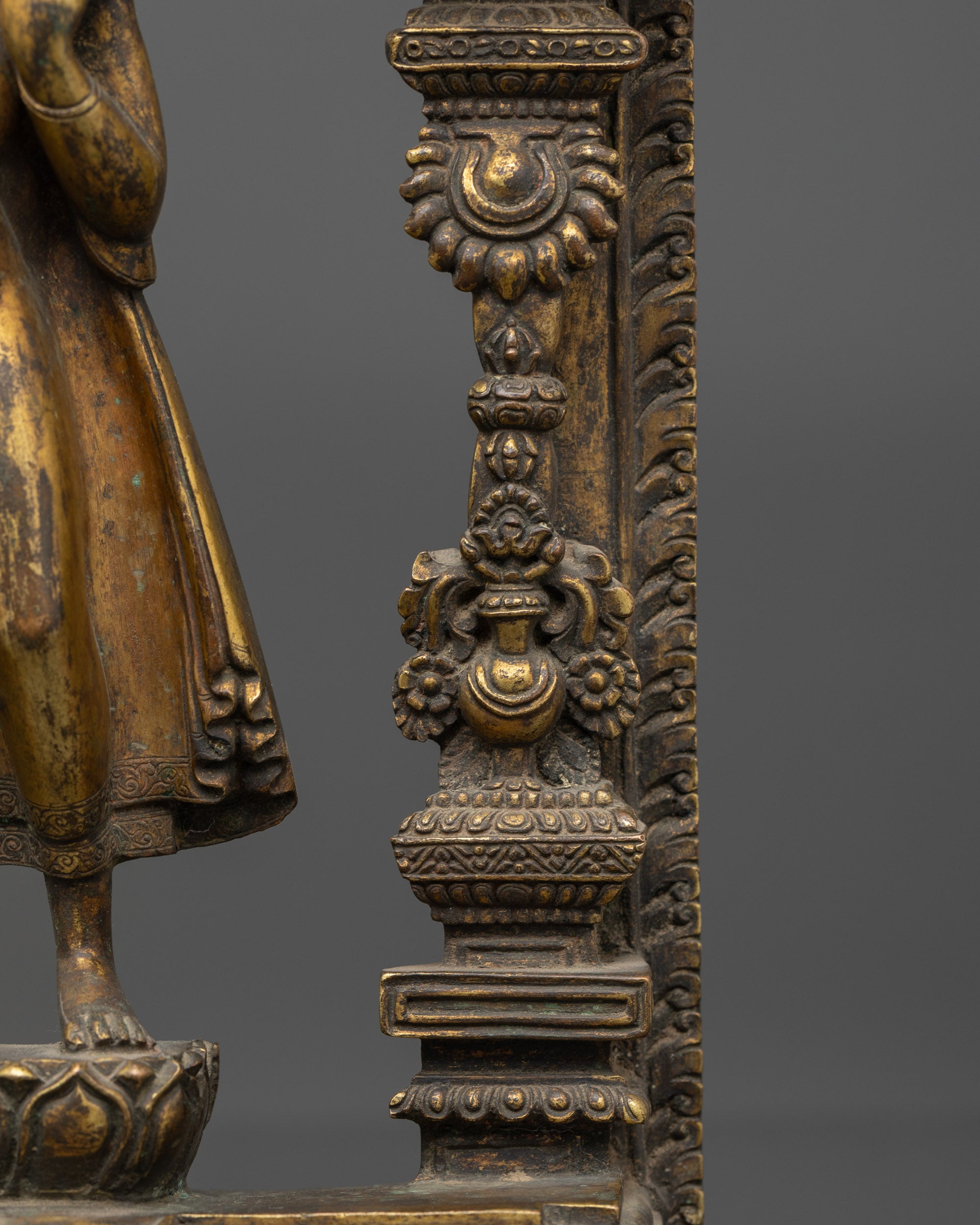 Antique Standing Shakyamuni Buddha Sculpture | Timeless Devotion