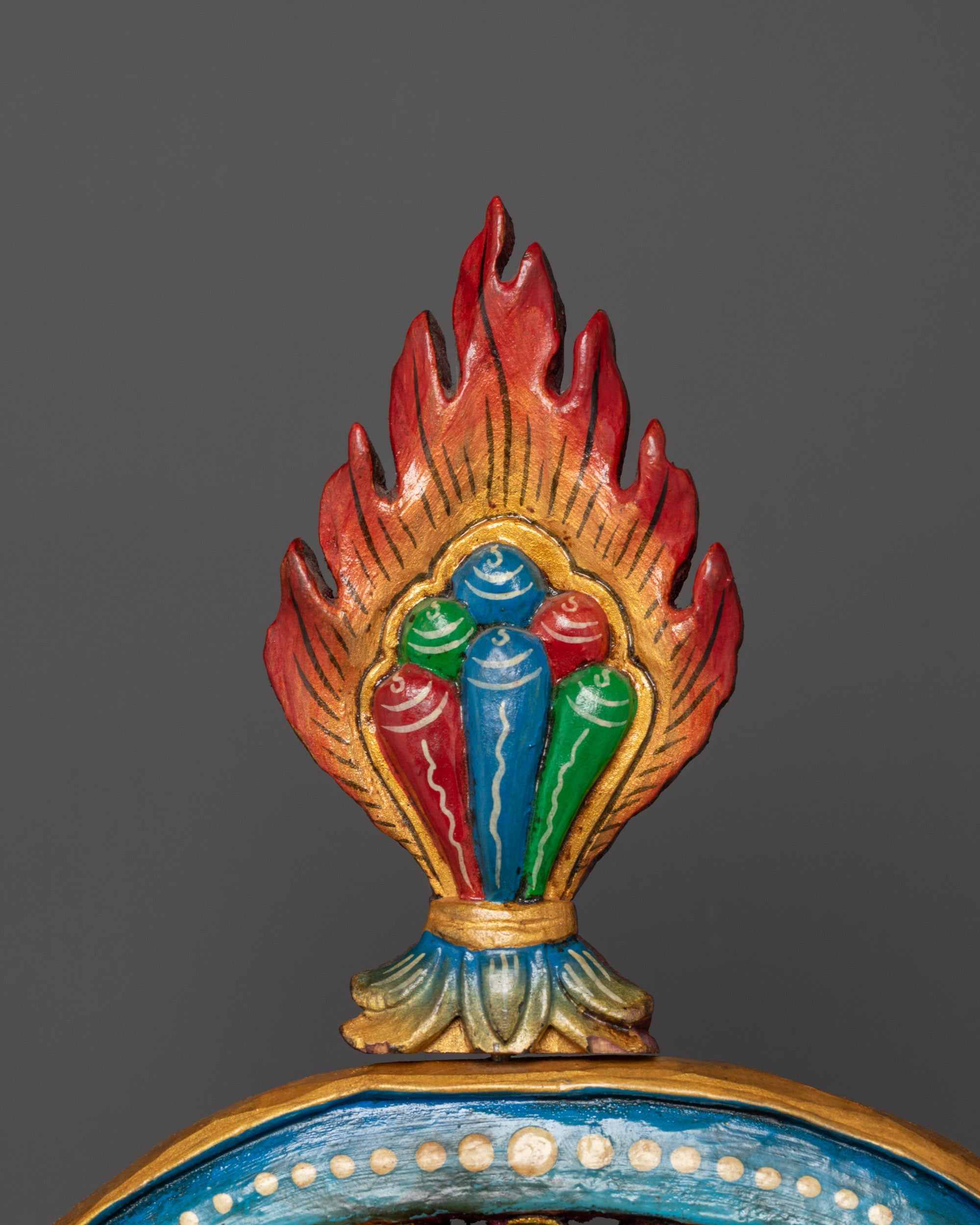 Handcrafted Buddhist Throne | Intricate Nepalese Statue Seat for Shrines