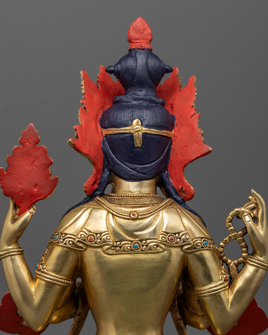 Chenrezig Statue | Tibetan Avalokiteshvara Handmade in Nepal