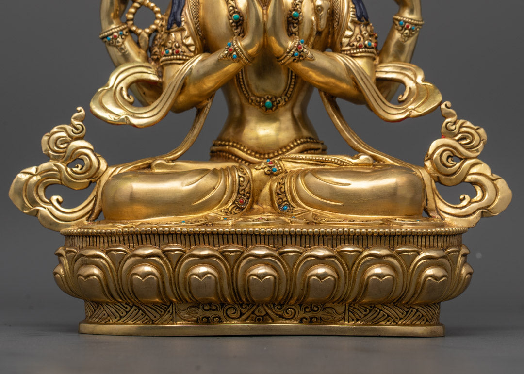 Chenrezig Statue | Tibetan Avalokiteshvara Handmade in Nepal