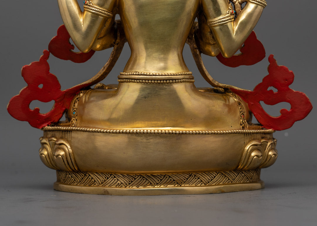 Chenrezig Statue | Tibetan Avalokiteshvara Handmade in Nepal