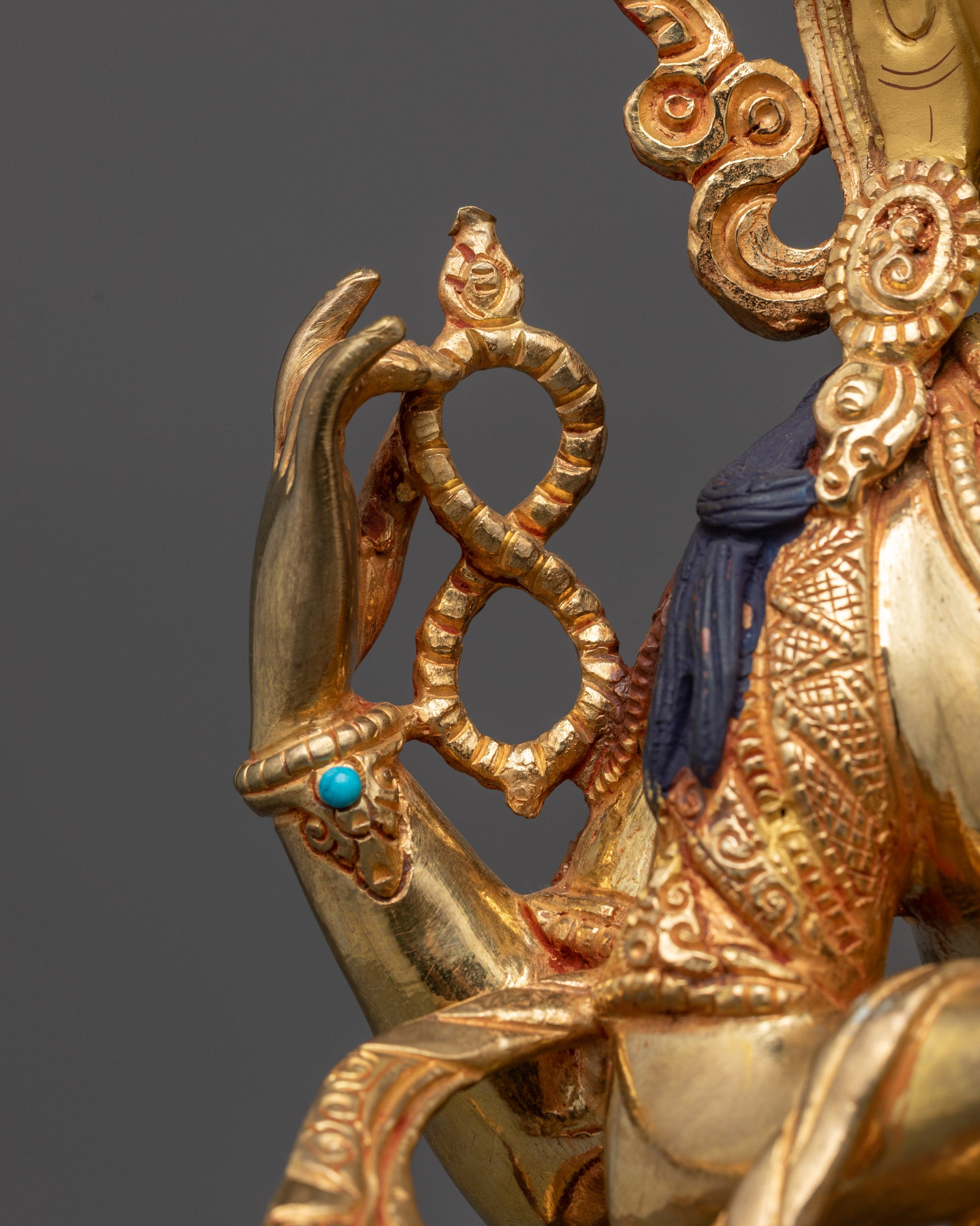 Handcrafted Chenrezig Statue | Tibetan Avalokiteshvara Bodhisattva Idol