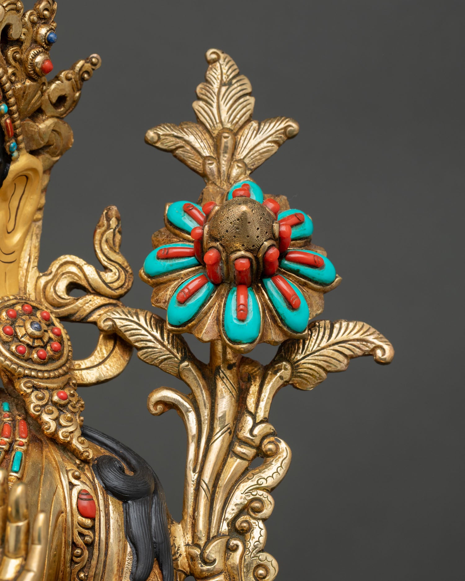 Close-up of right utpala lotus flower symbolizing purity and spiritual awakening