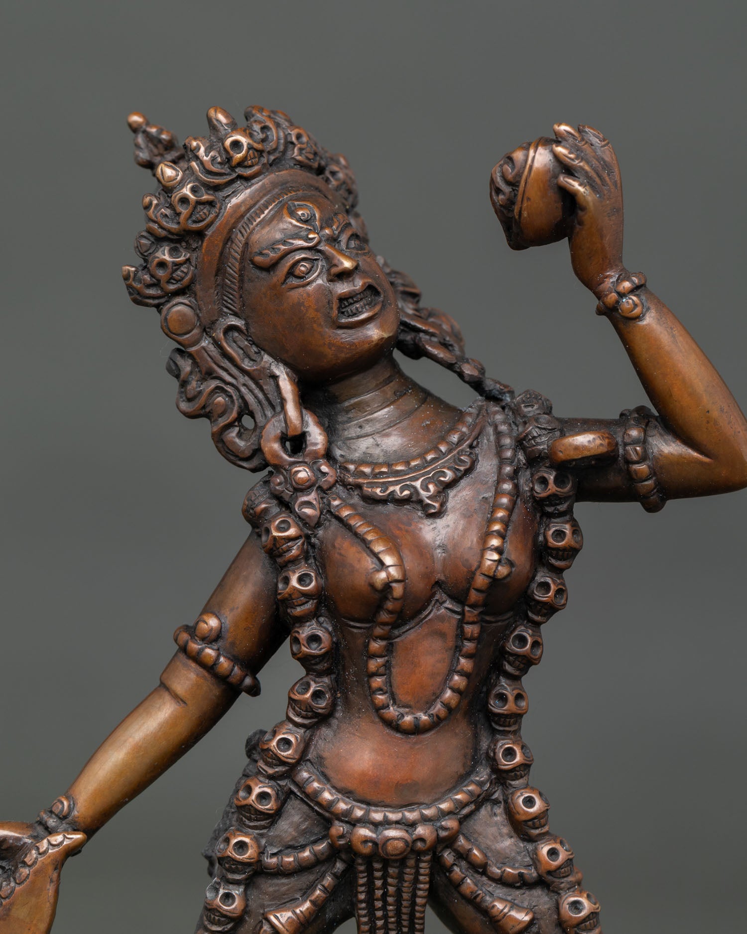 Close up Vajrayogini fierce tantric dakini with symbolic spiritual details
