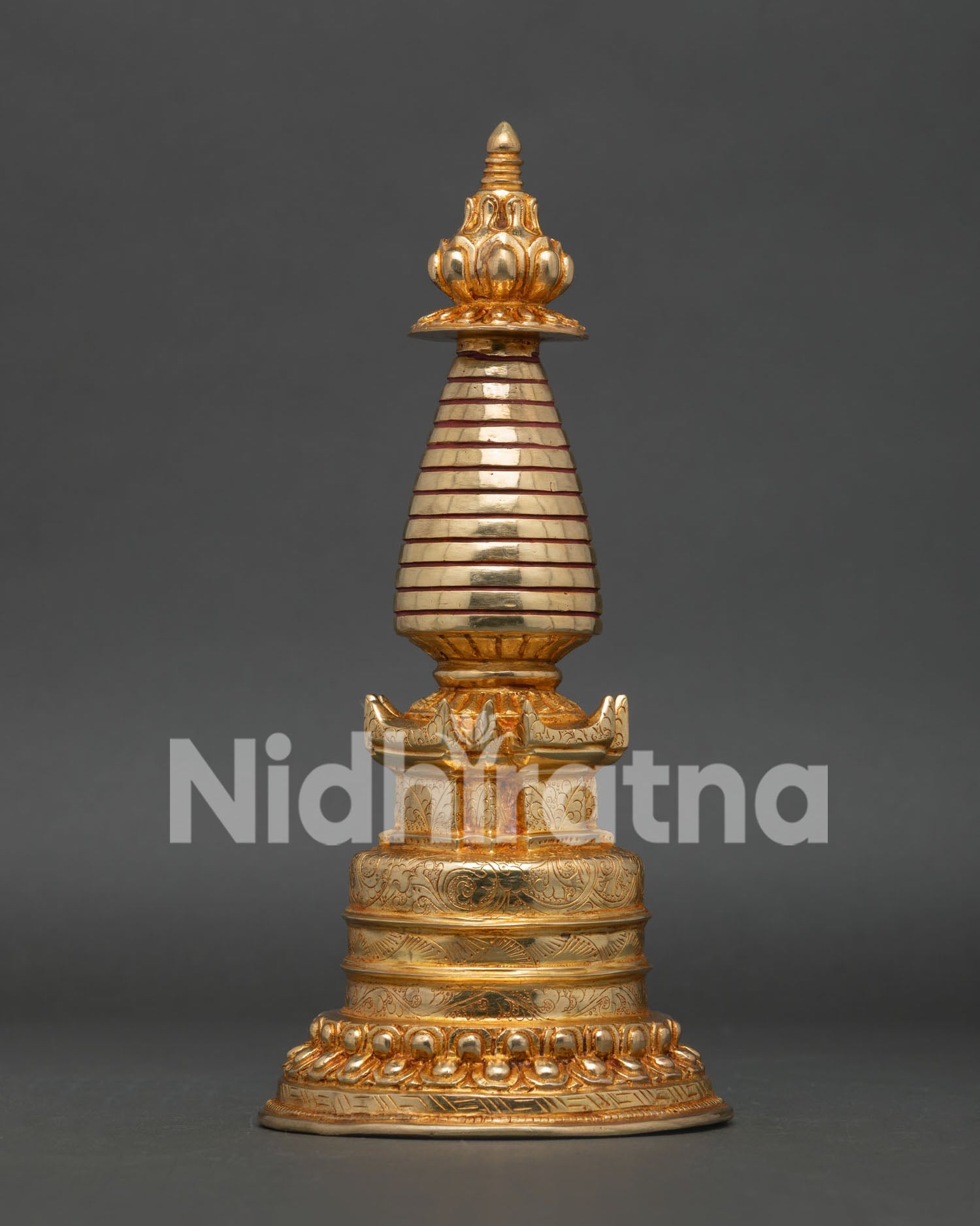 Detailed View of Handmade Newari Stupa with Sacred Buddhist Design