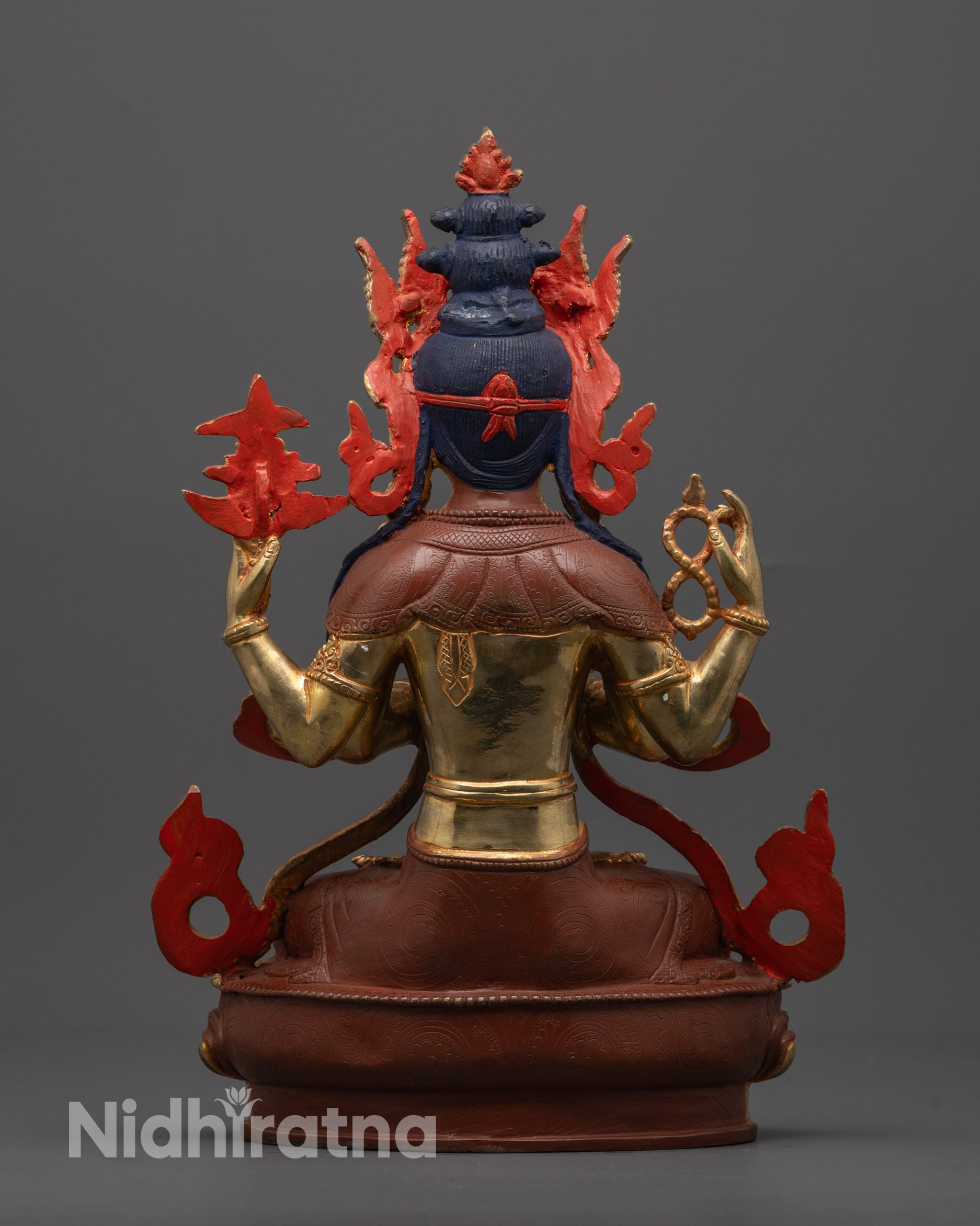 Rear View of Chenrezig Statue Showing Hollow Chamber for Consecration