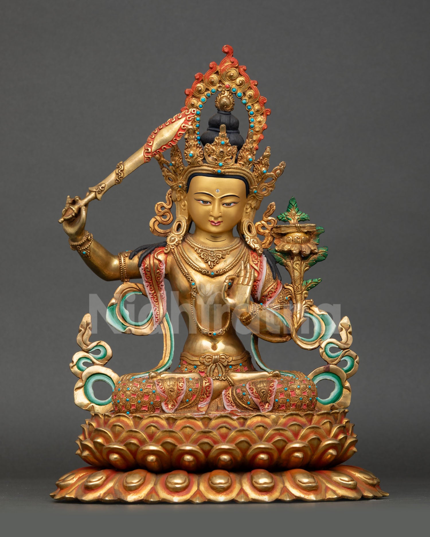 Manjushri Statue | Crafted Spiritual Idol for Meditation Space