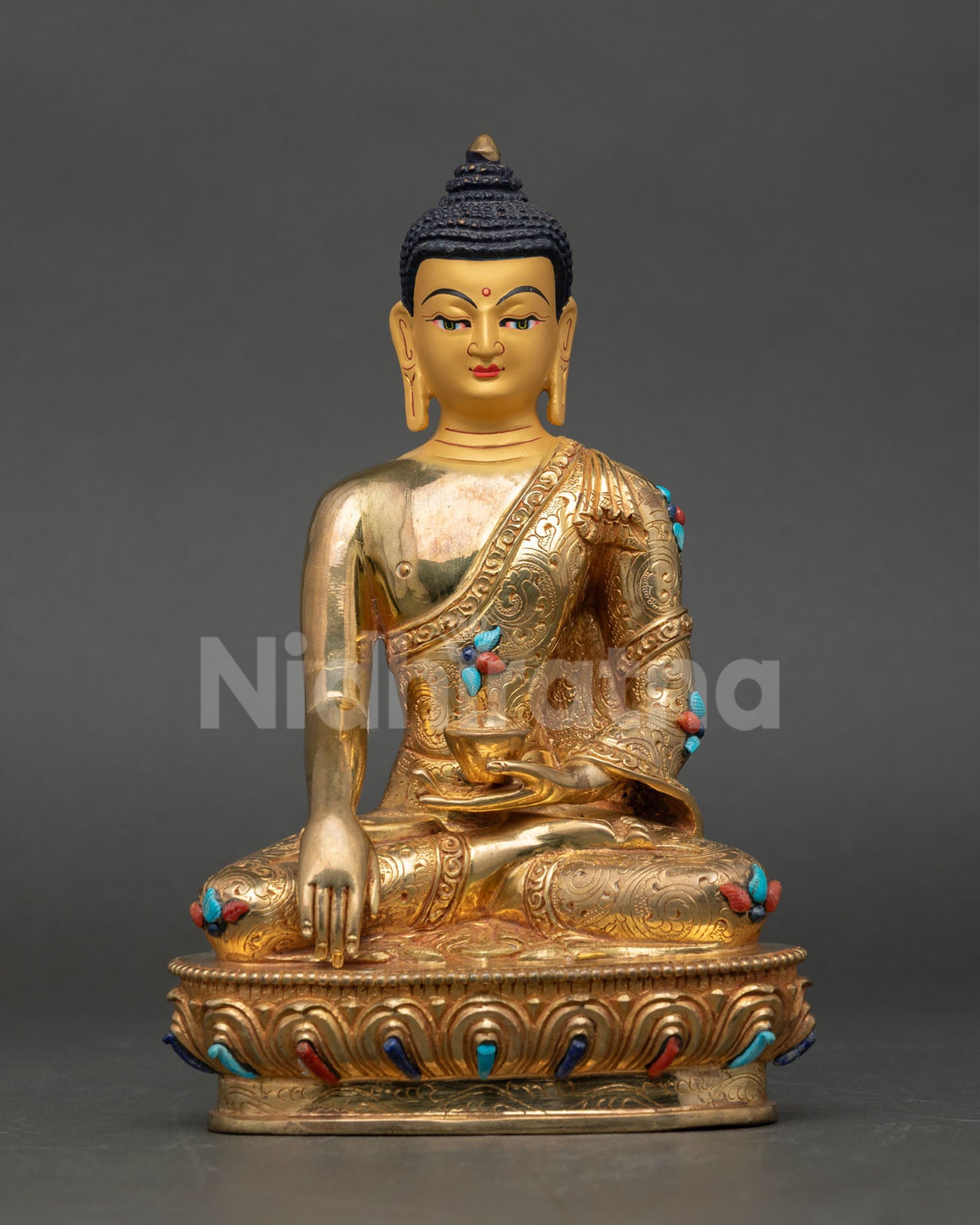 Buddha Shakyamuni Statue | Handmade Gold Gilded Copper Art