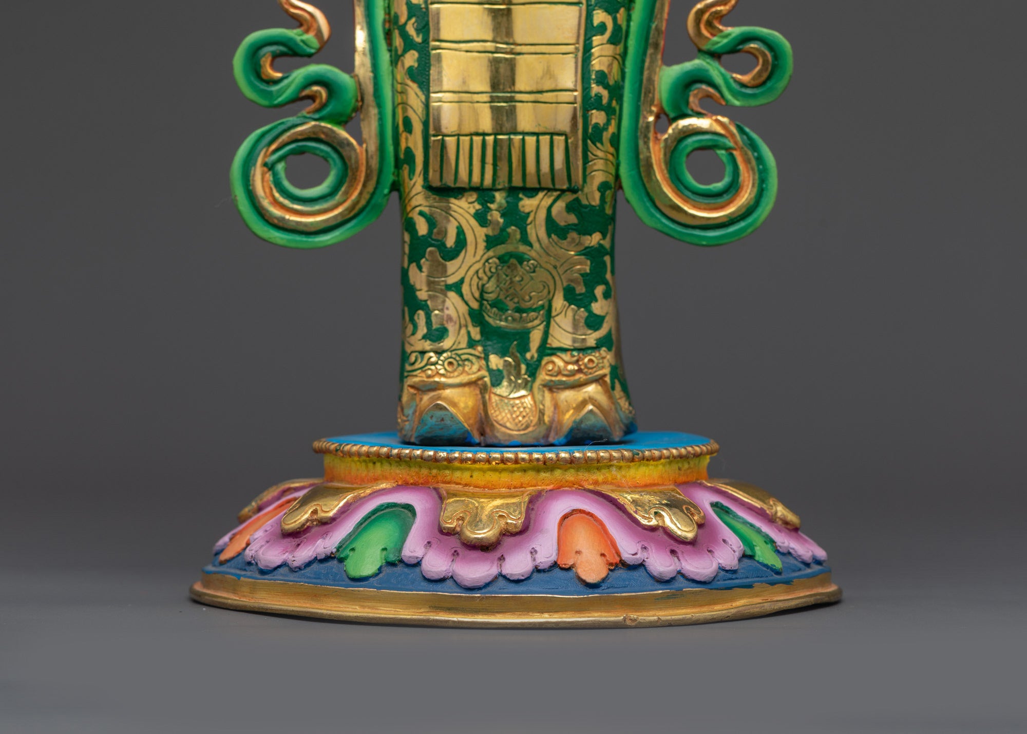 Guru Padmasambhava & Wisdom Dakinis Statue | Spiritual Buddhist Sculpture