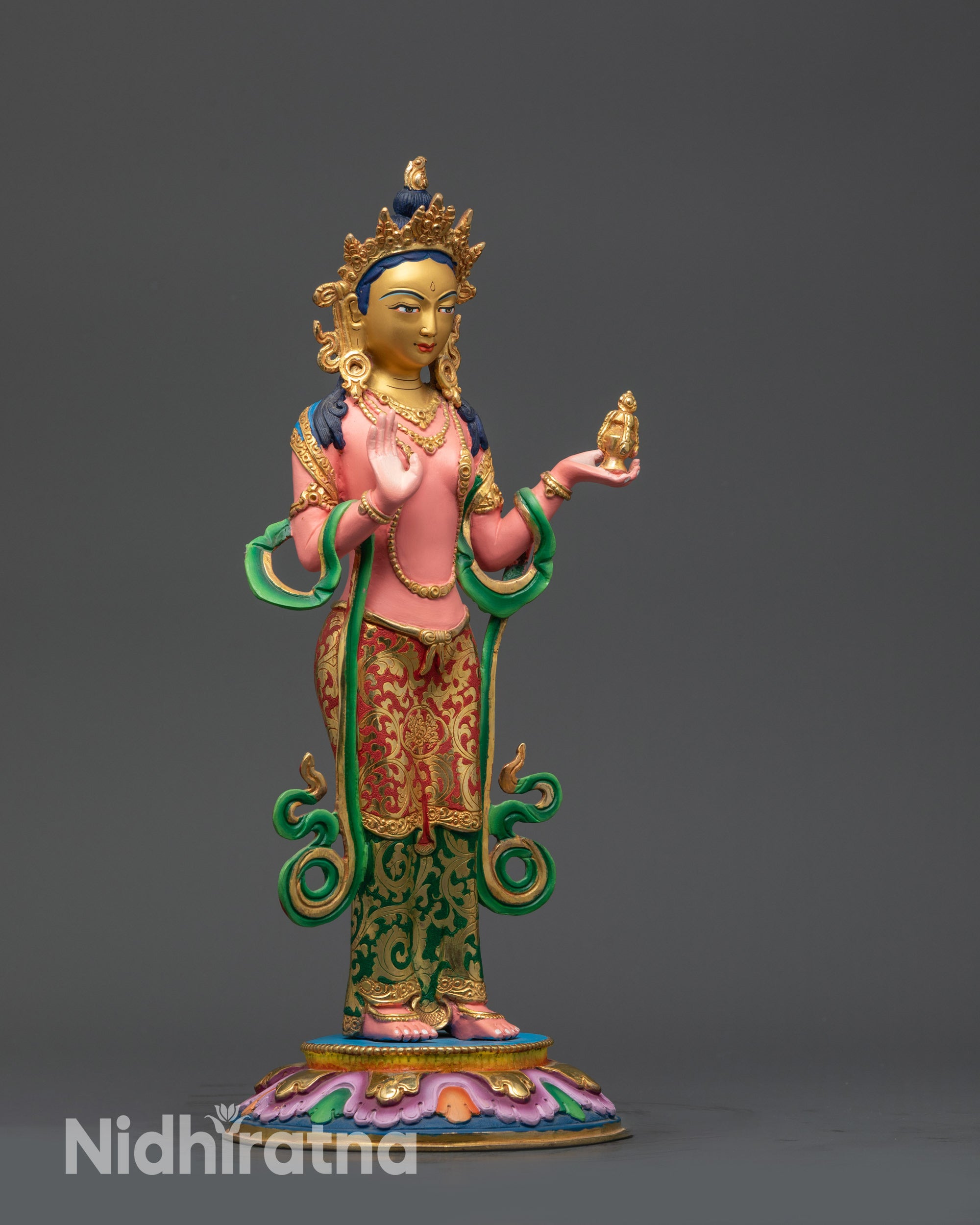 Guru Padmasambhava & Wisdom Dakinis Statue | Spiritual Buddhist Sculpture