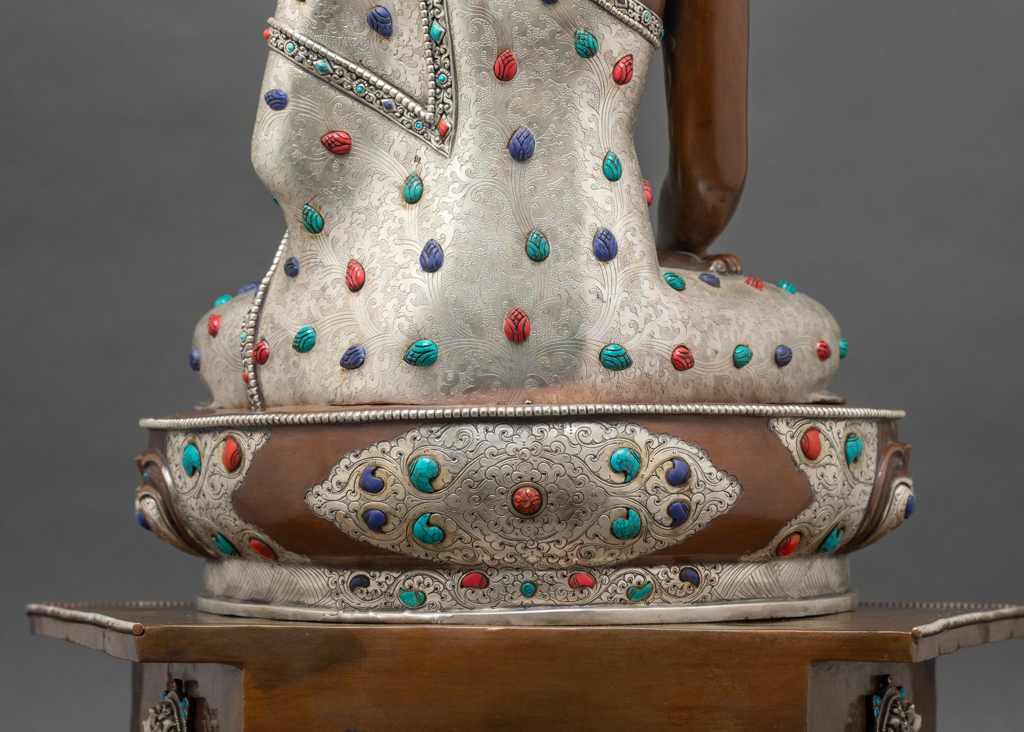 Buddha Shakyamuni Copper Statue Set | Traditional Himalayan Meditation Decor