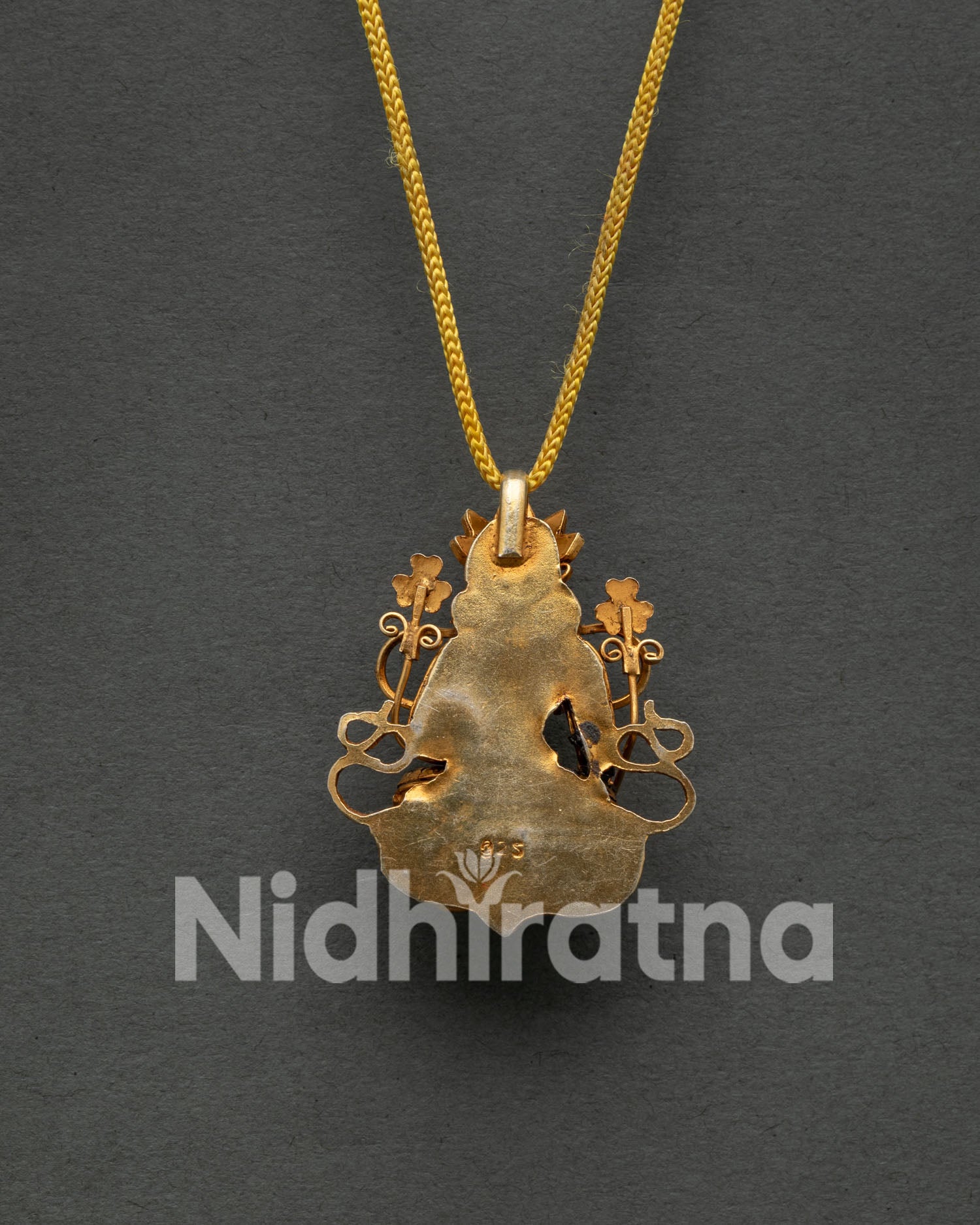 Green Tara Locket, Featuring Copper Craftsmanship Gold Plated Details and Buddhist Symbolism