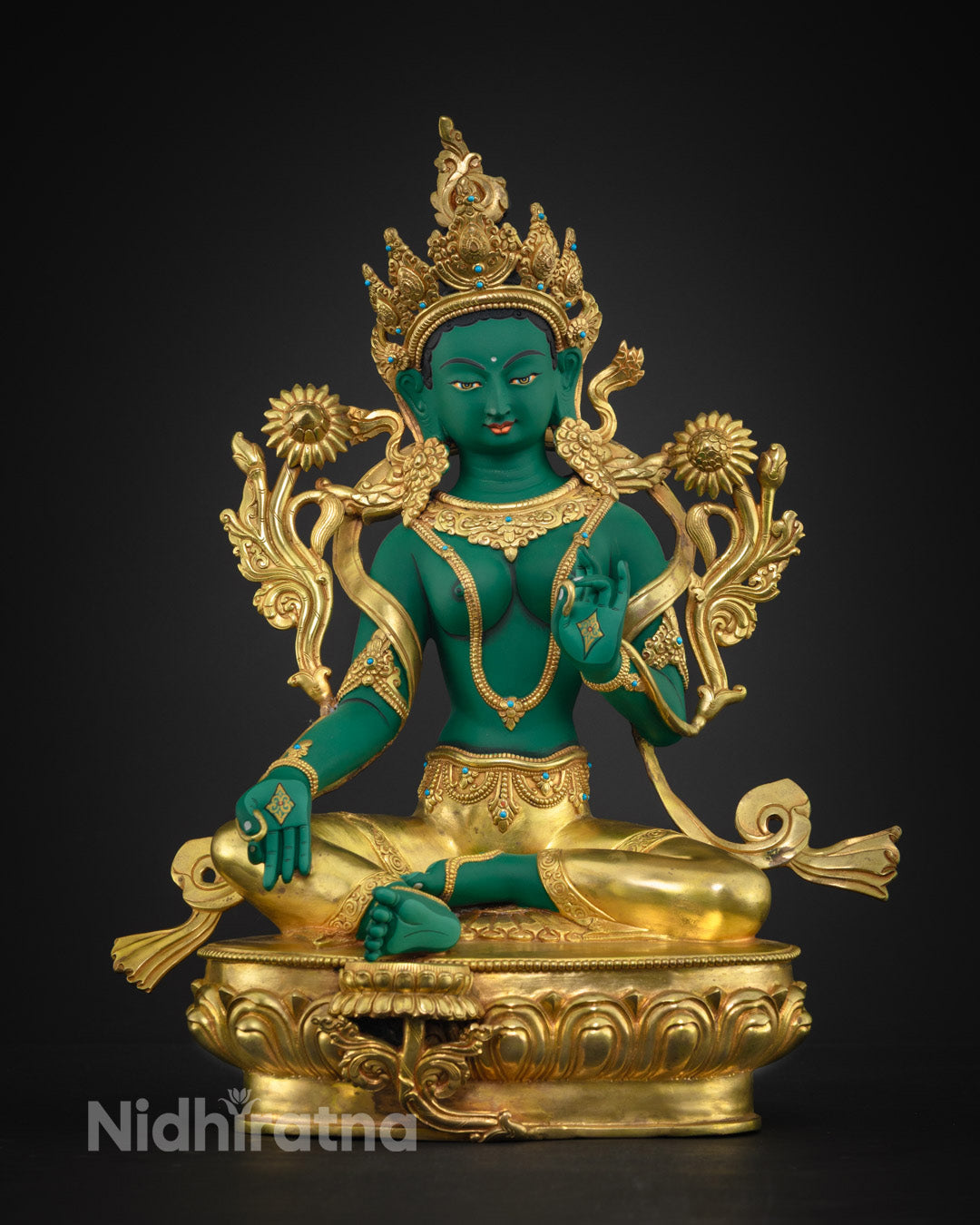 green tara statue | green tara deity | ārya-tārā | green tara bodhisattva |female buddha | green tara goddess | green tara buddha