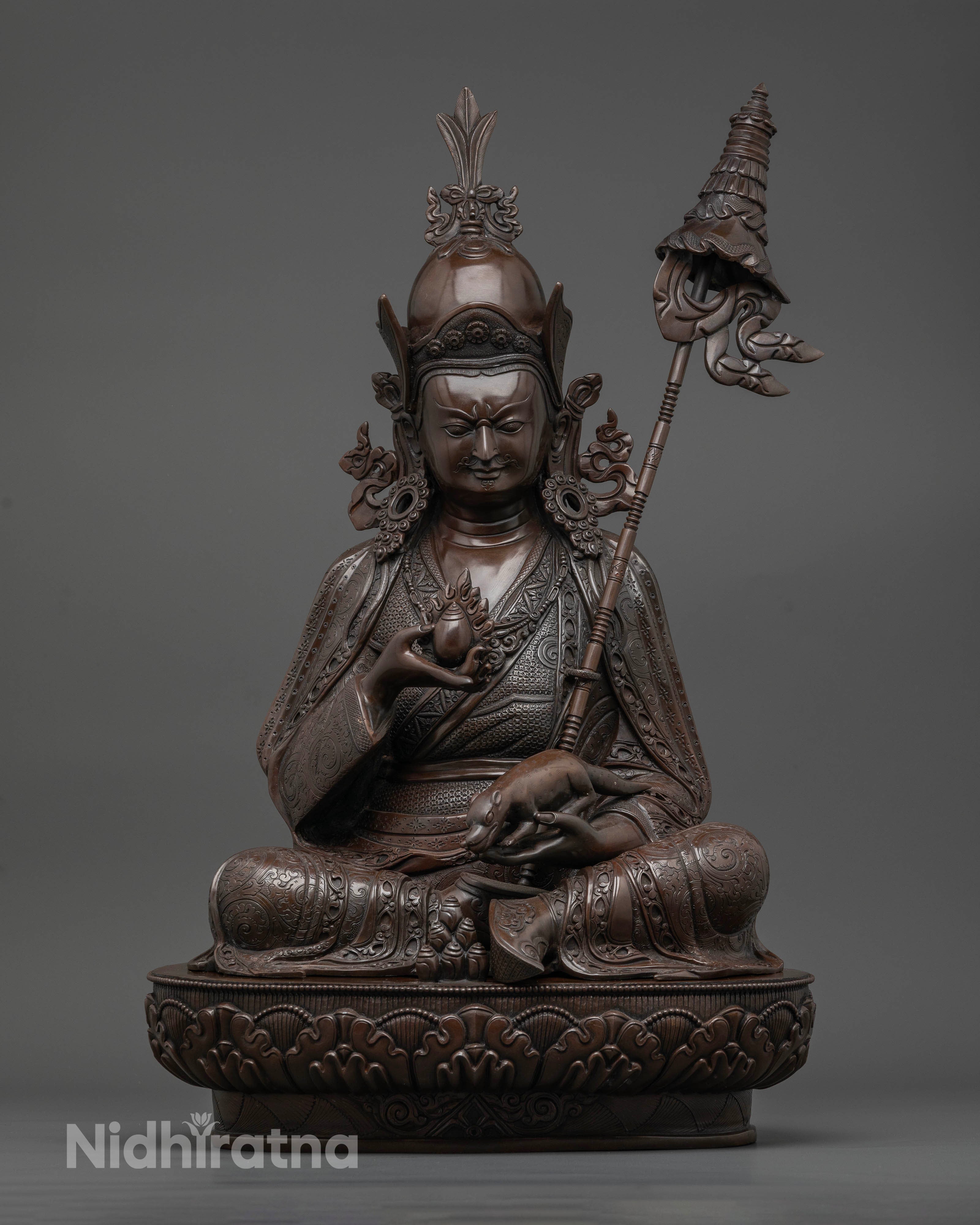 Guru Orgyen Norlha statue, handcrafted by Newari artisans in Patan, Nepal