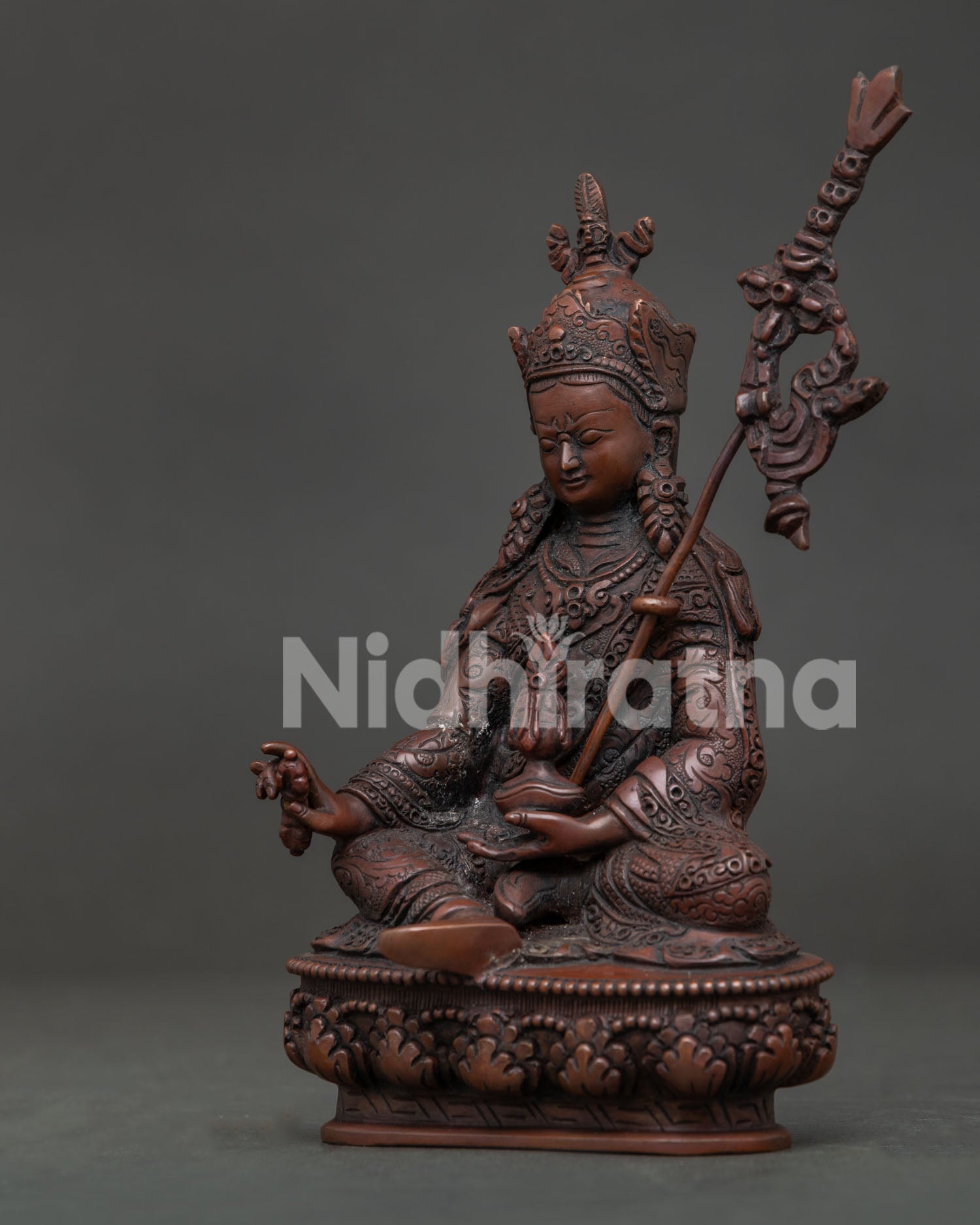 Guru Rinpoche Padmasambhava with Vulture Feather Lotus Hat.