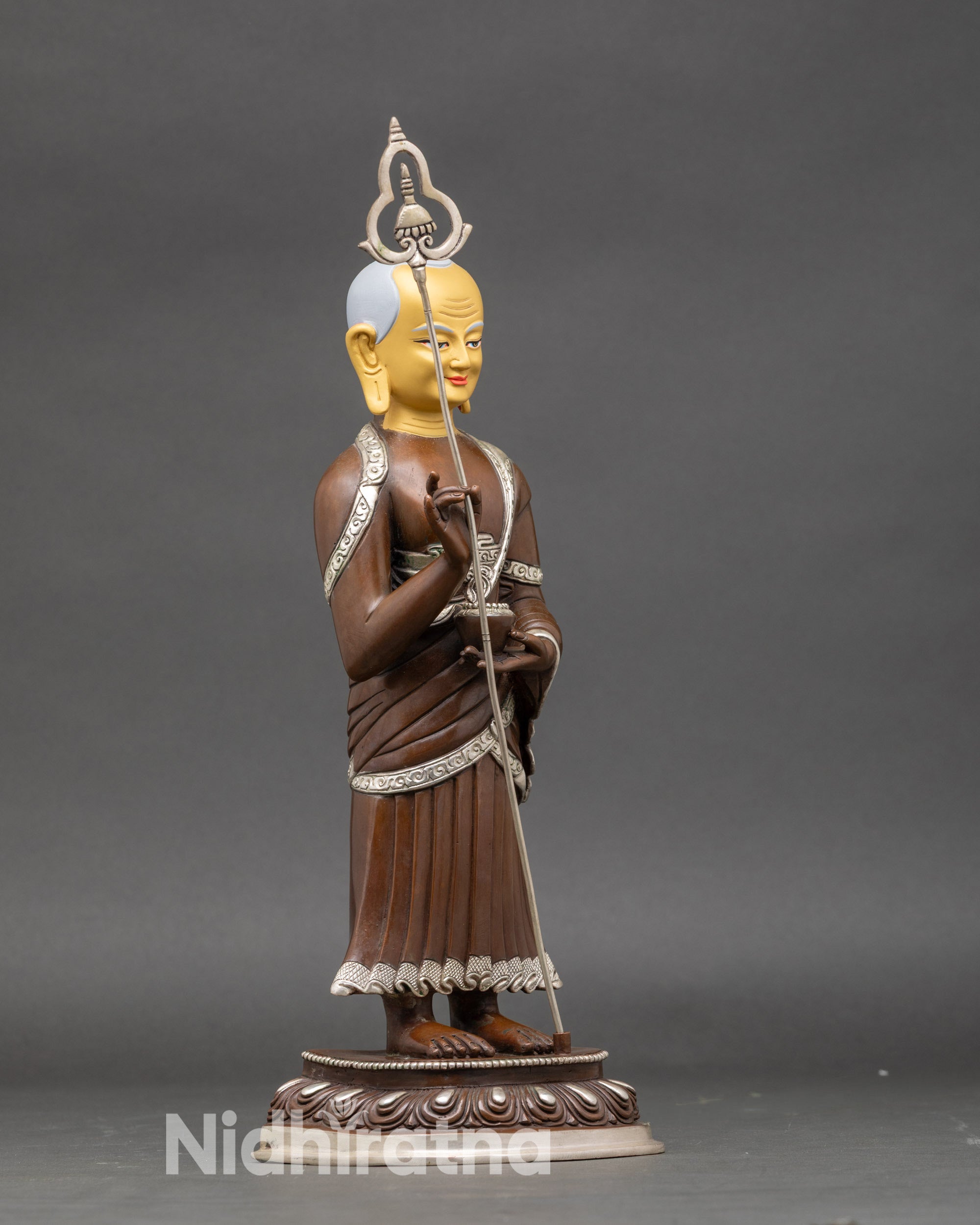 Shakyamuni Buddha with Two Disciples Statue | Handmade Nepalese Art