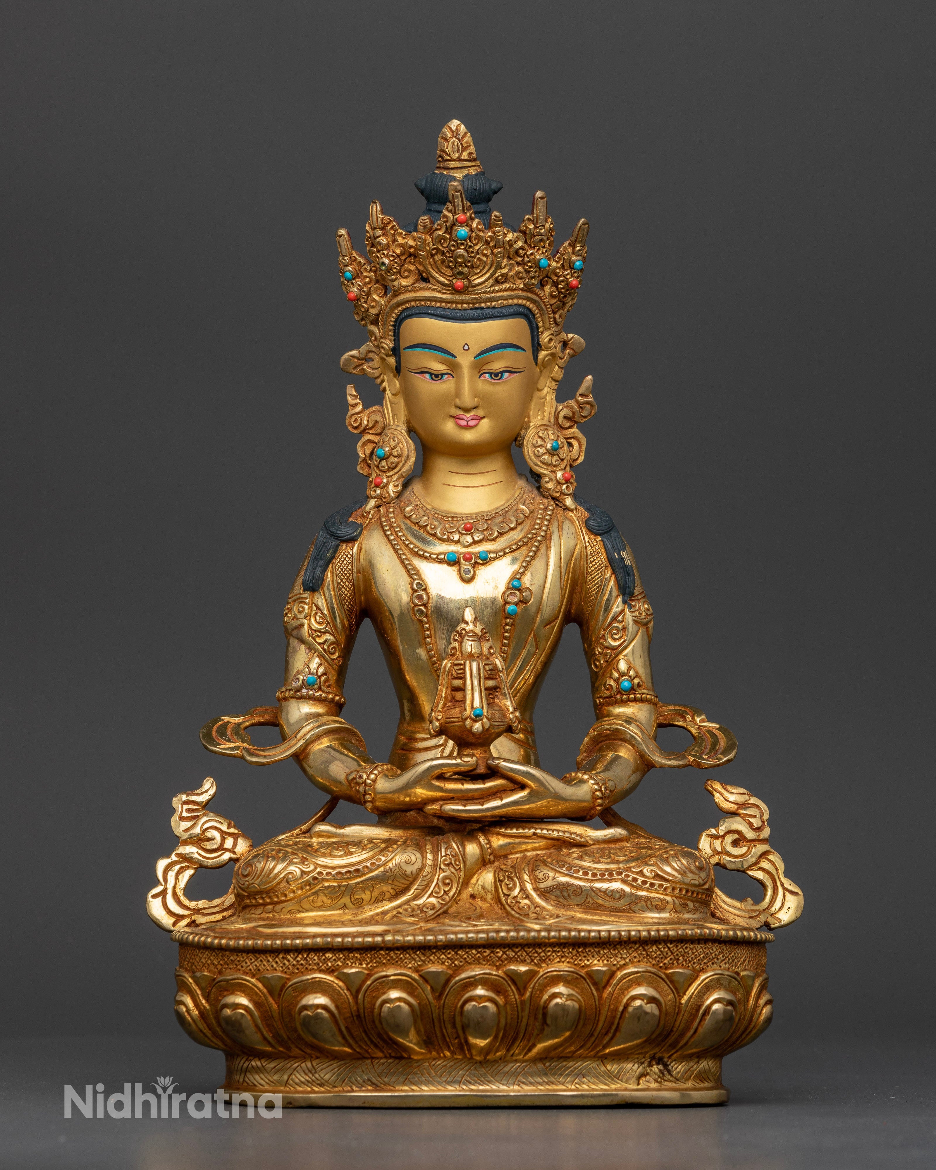 Amitayus Statue | Nepalese Handcrafted Long Life Buddha – Nidhiratna