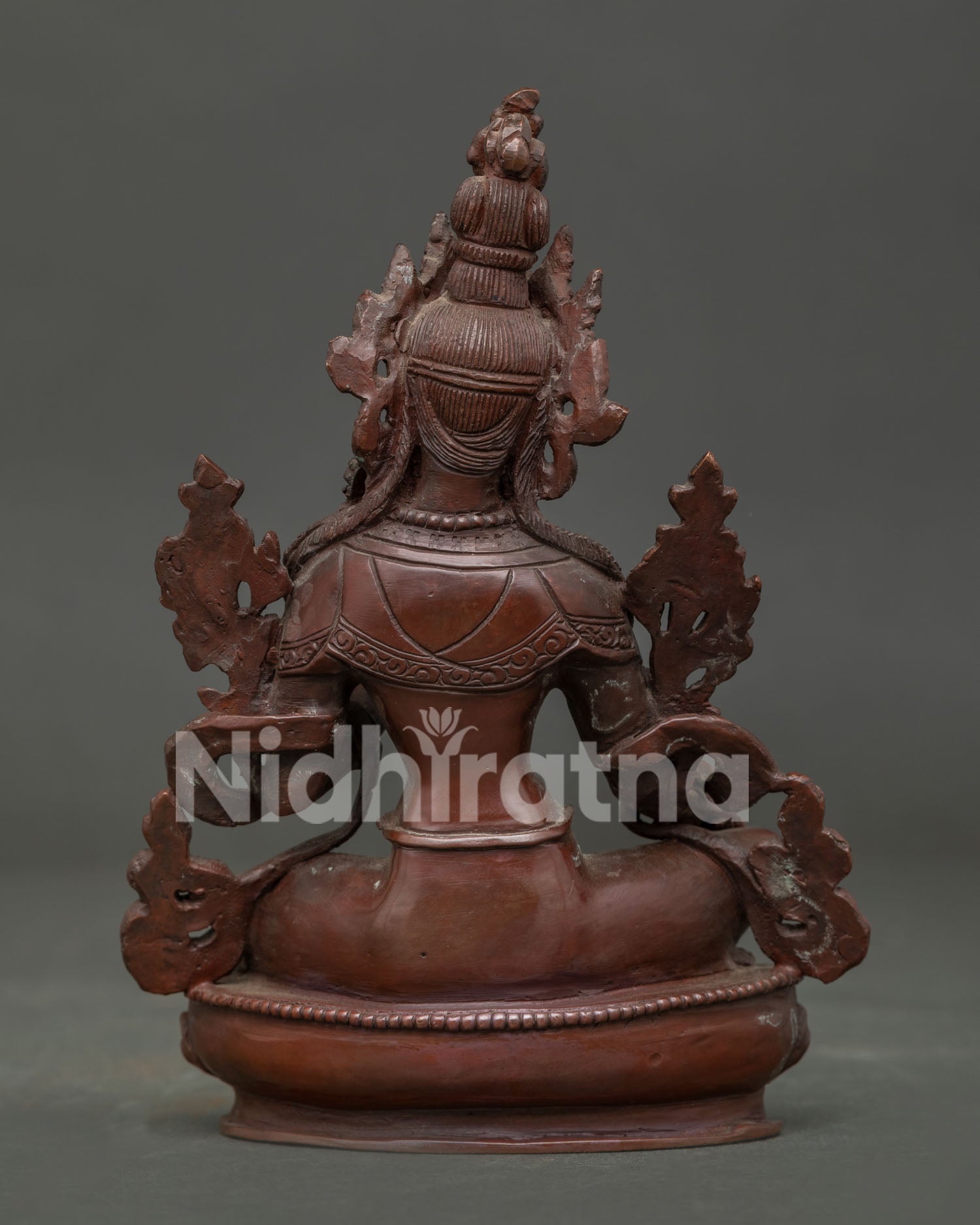 Handcrafted Himalayan Green Tara Statue for Buddhist altar meditation and sacred spaces.