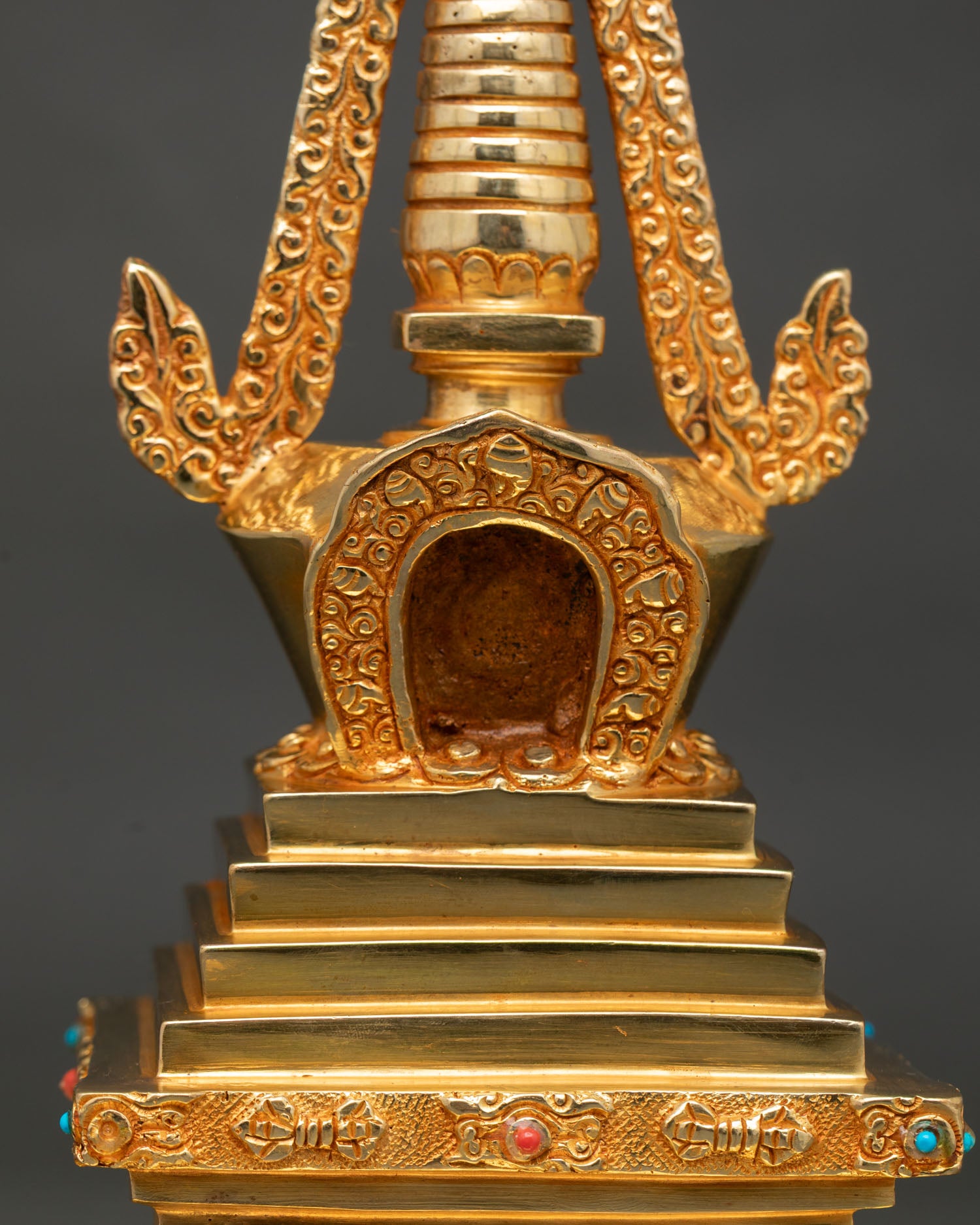 Handcrafted Nepalese Buddhist Stupa for meditation and ritual offerings