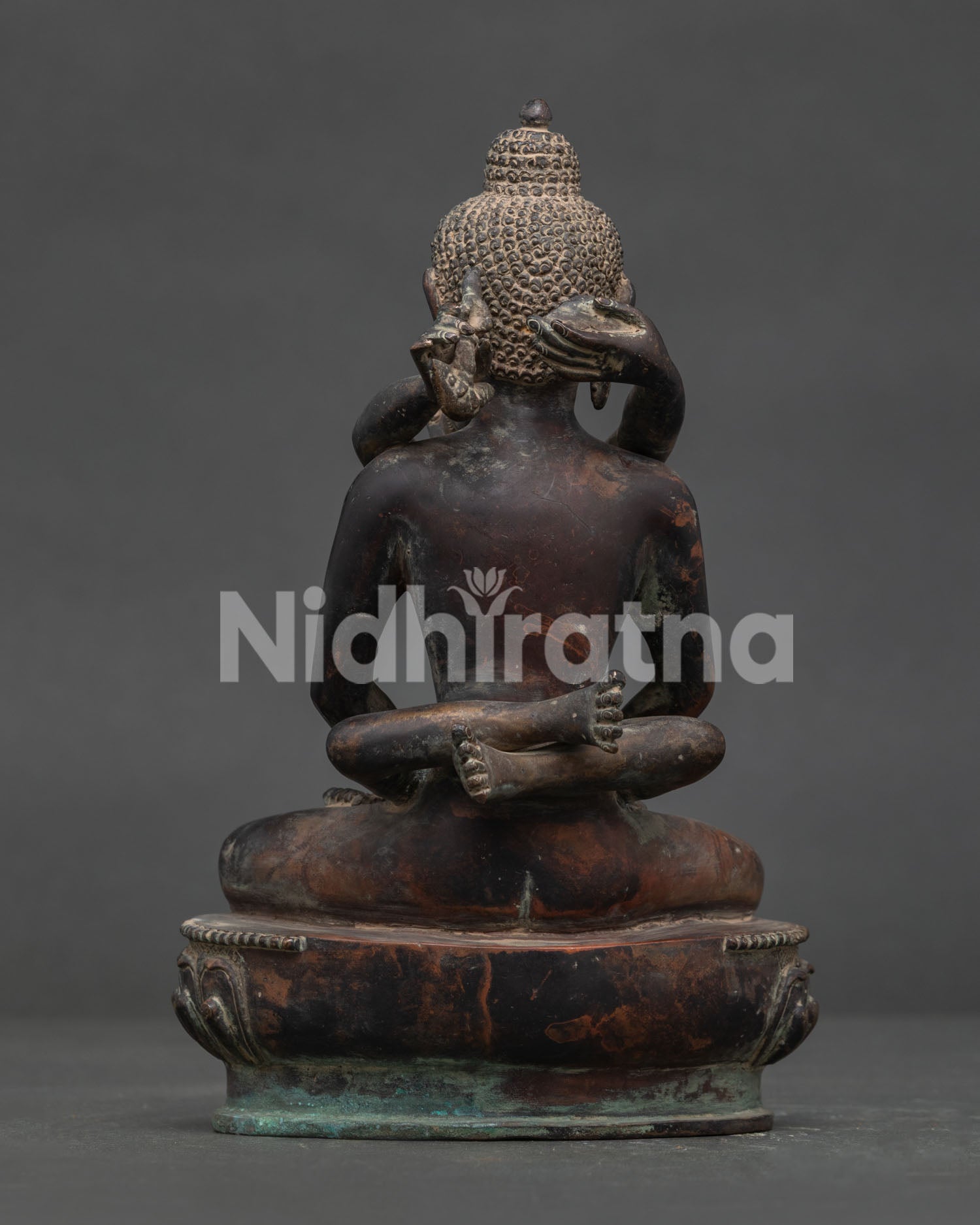 Handcrafted Samantabhadra with consort statue Newari Nepalese Buddhist art.