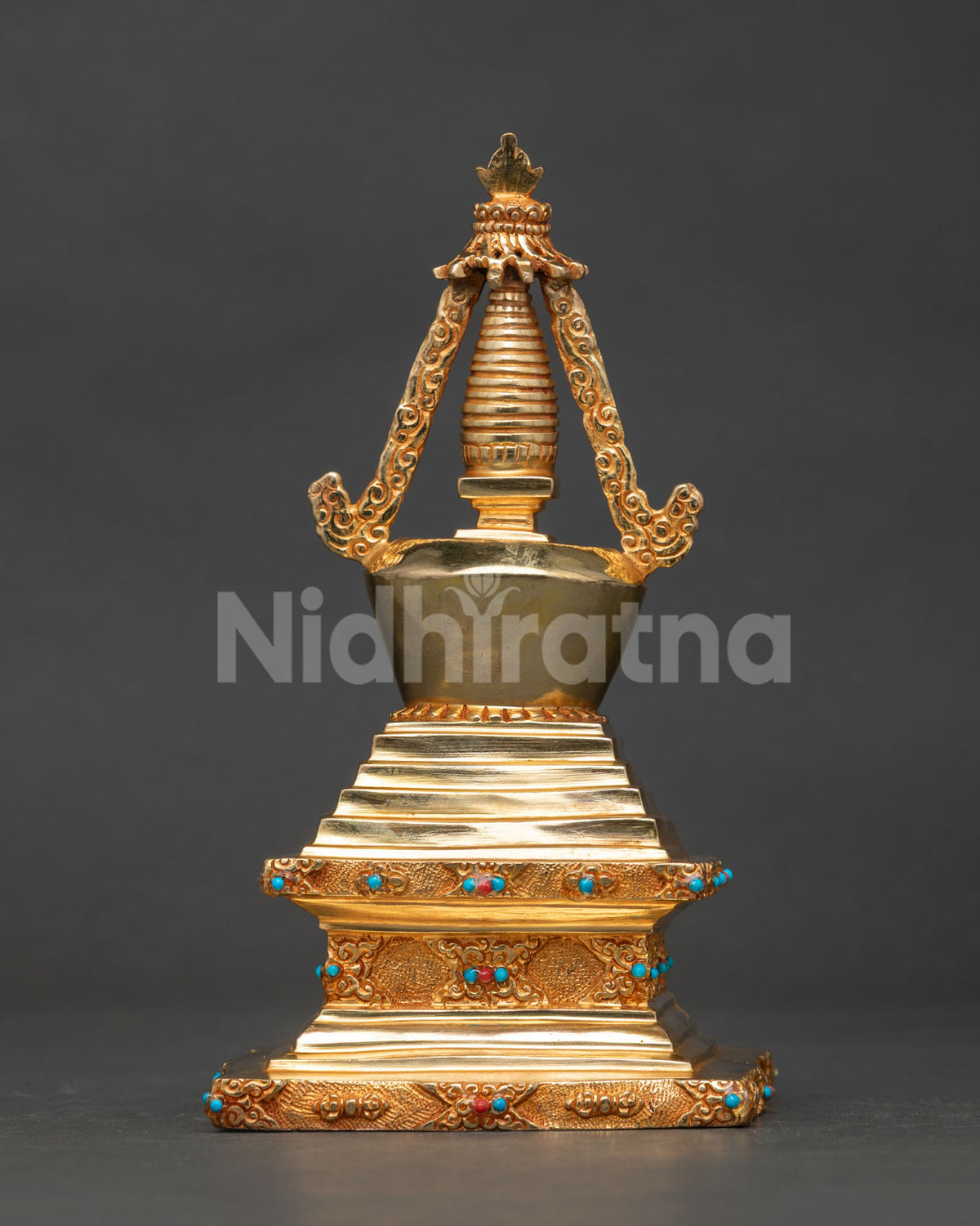 Handcrafted Shakyamuni Buddha Stupa for Buddhist temples and sacred altars