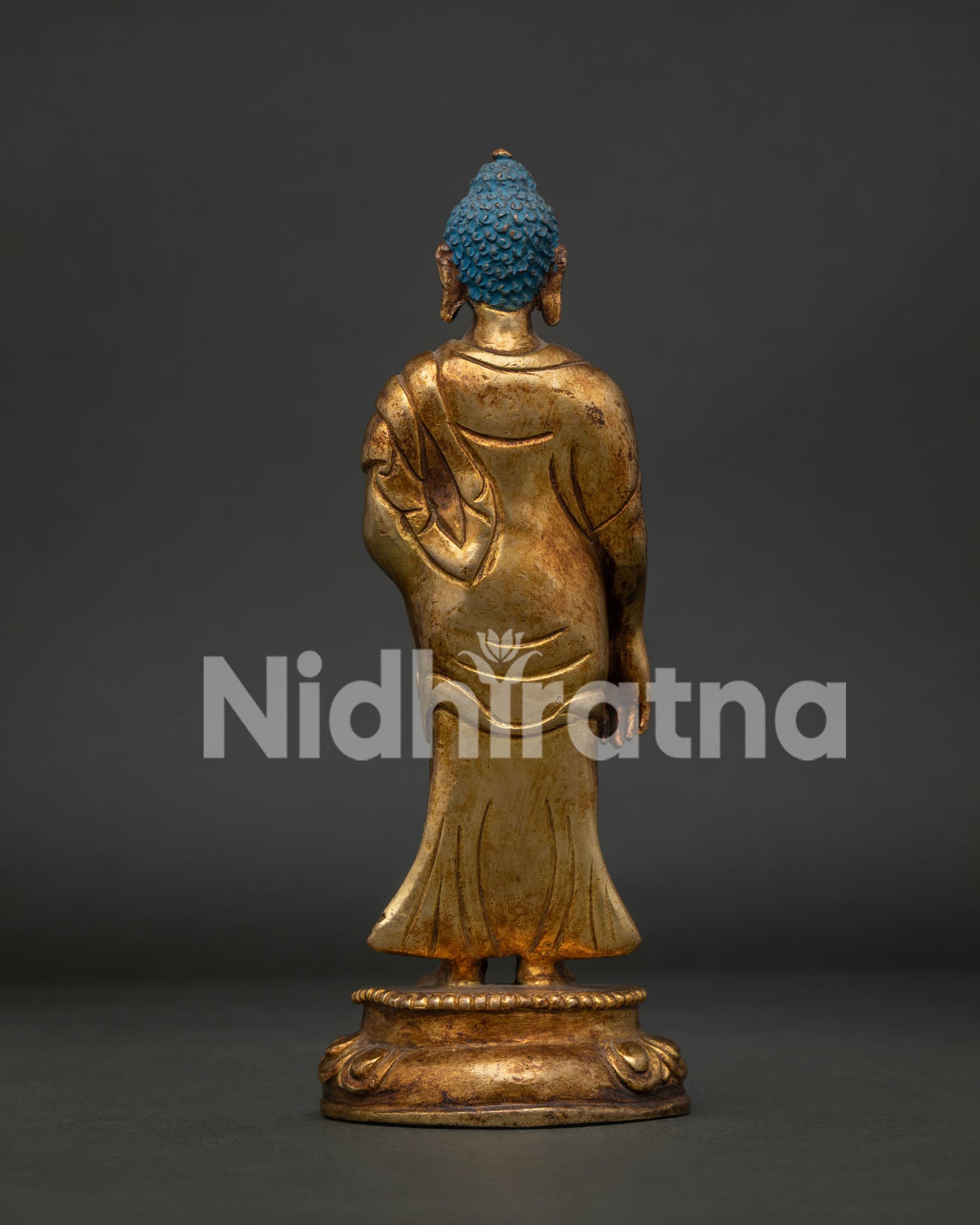 Handcrafted Standing Shakyamuni Buddha Statue by Newari Artisans Patan.