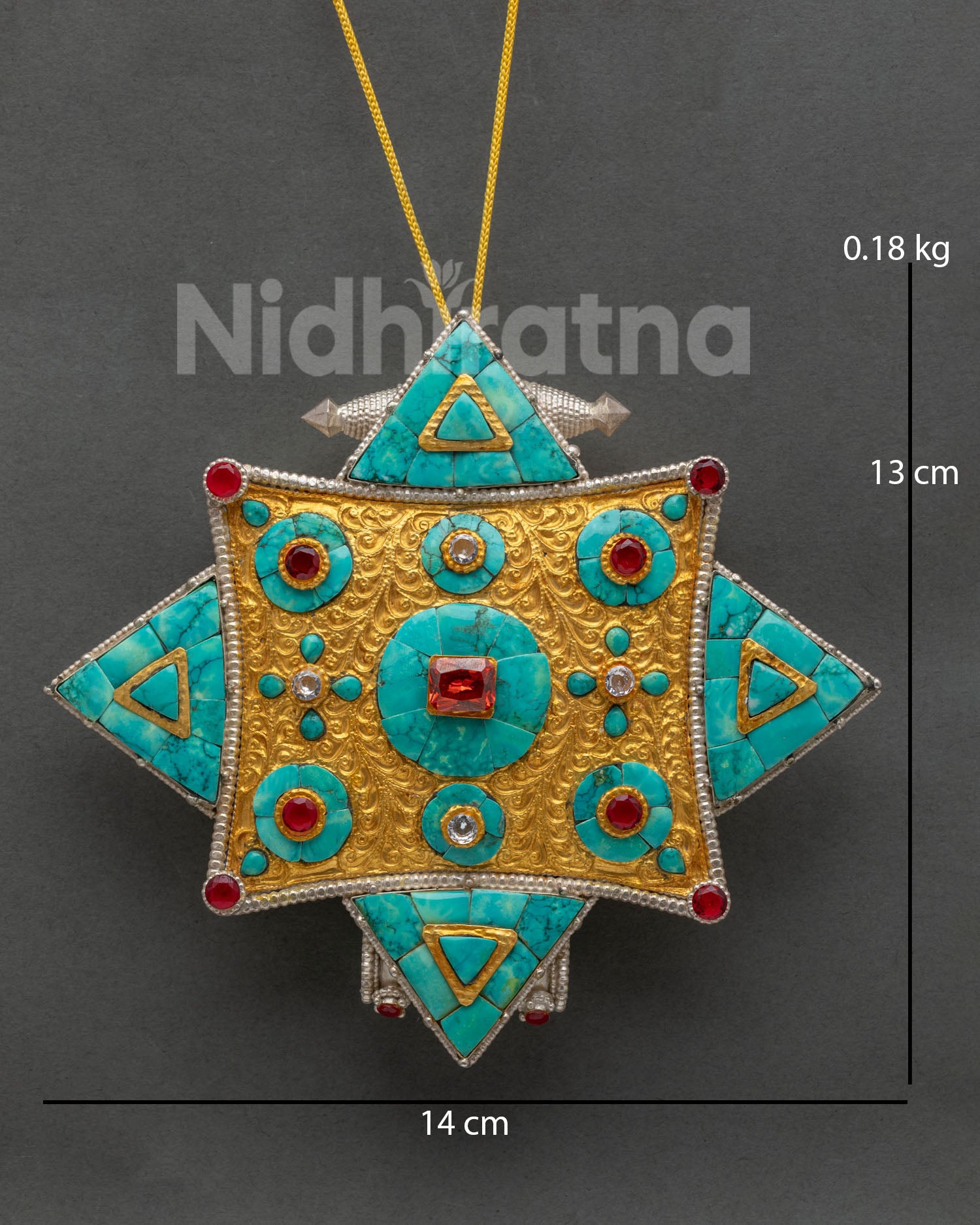 Handcrafted Tibetan Ghau Box amulet holder with Nepalese Buddhist craftsmanship