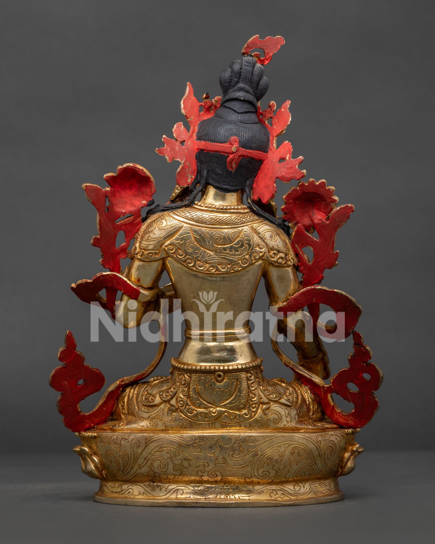 Handcrafted White Tara Buddhist Statue by Newari Artisans from Patan, Nepal