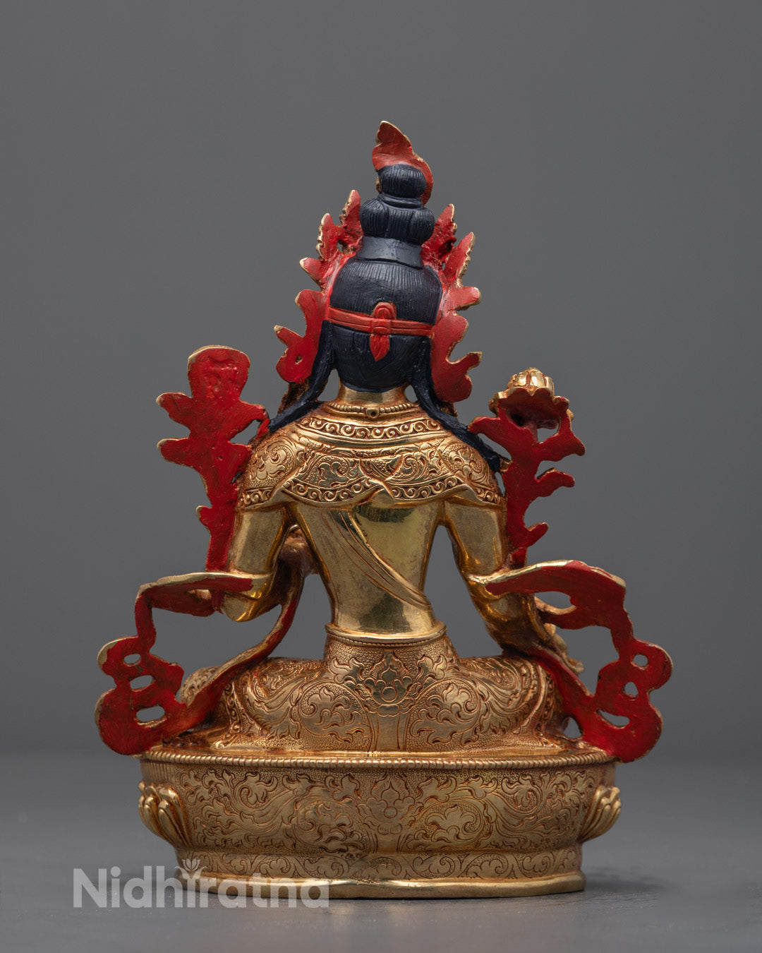 handcrafted Green Tara Buddhist statue from Nepal, showcasing exquisite craftsmanship and spiritual symbolism.