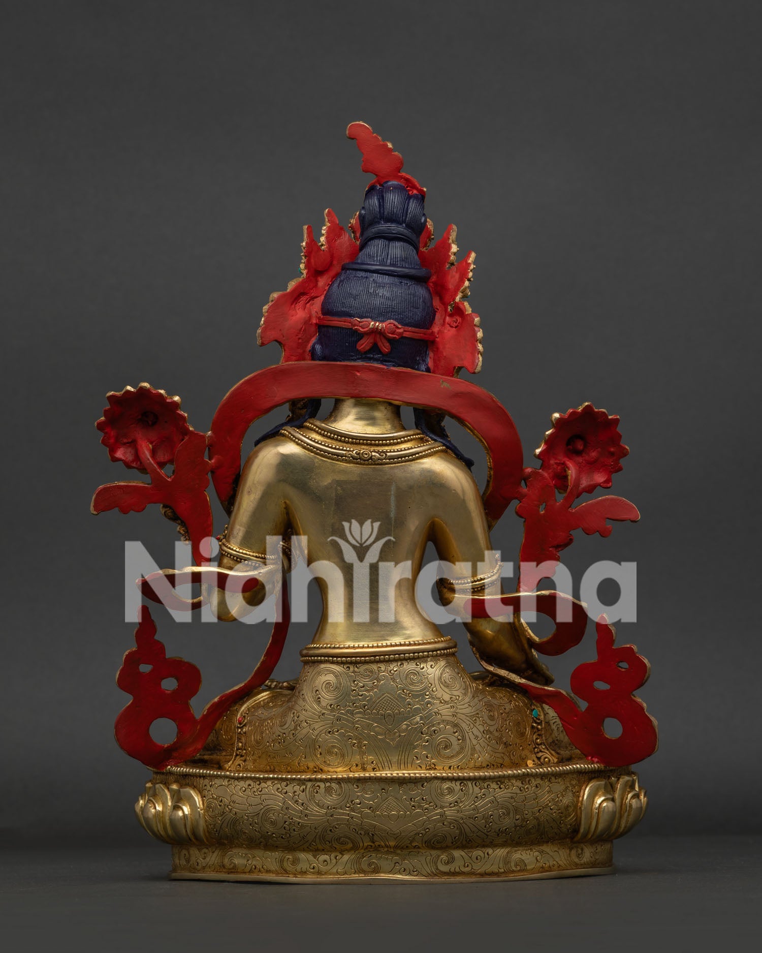 Handmade White Tara Copper Statue by Newari artisans from Patan Nepal with ornate jewelry