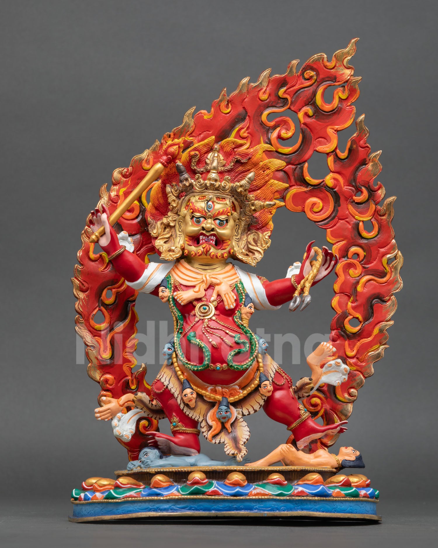 hayagriva statue nepal front view copper wrathful buddhist protector deity