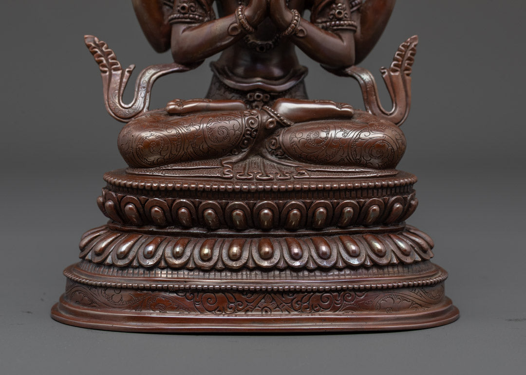 Four-Armed Chenrezig Statue | Bodhisattva Deity of Compassion