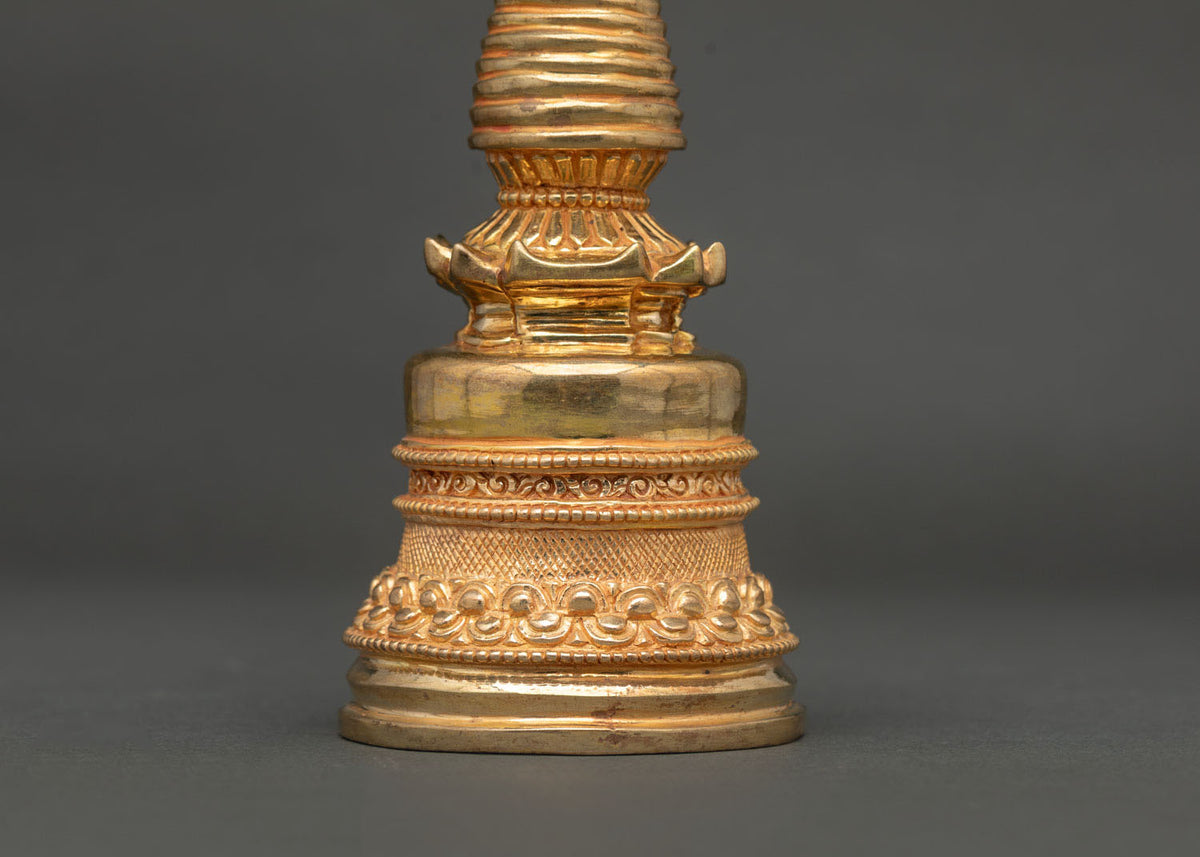 Kadampa Stupa Handcrafted by Newari Artisan from Patan, Nepal