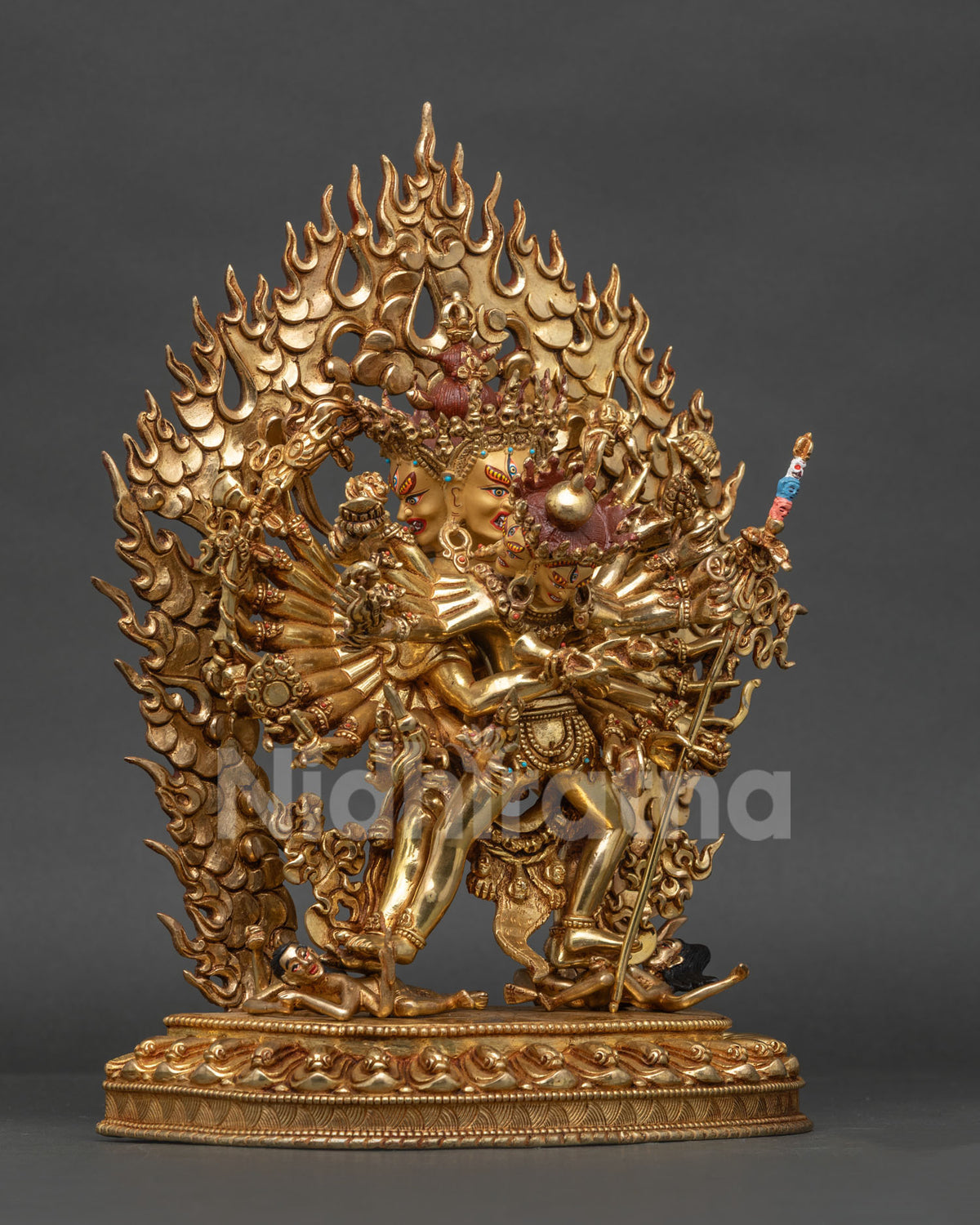 Kalachakra Yab-Yum Statue Right Side View - Handcrafted Nepal Buddhist Art