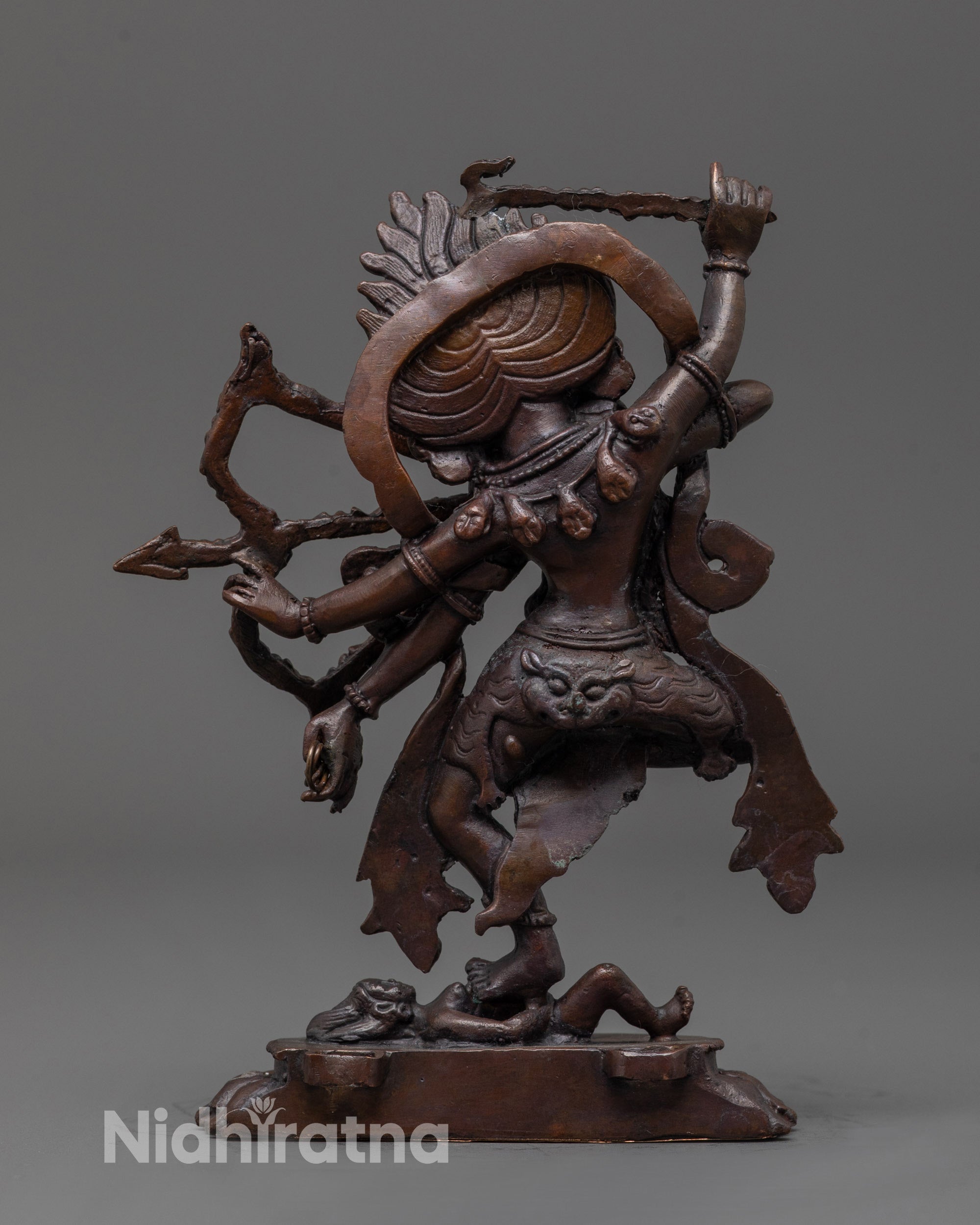 Powerful Oxidized Kurukulla Statue | Fierce Tibetan Goddess of Power