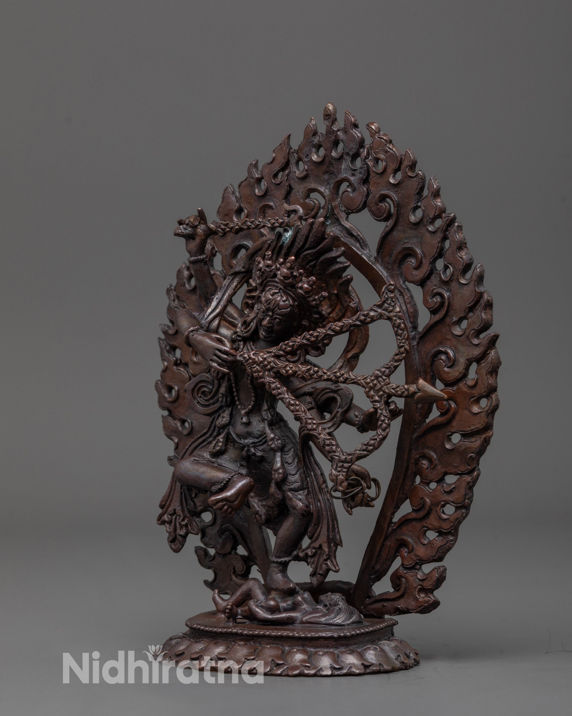 Powerful Oxidized Kurukulla Statue | Fierce Tibetan Goddess of Power