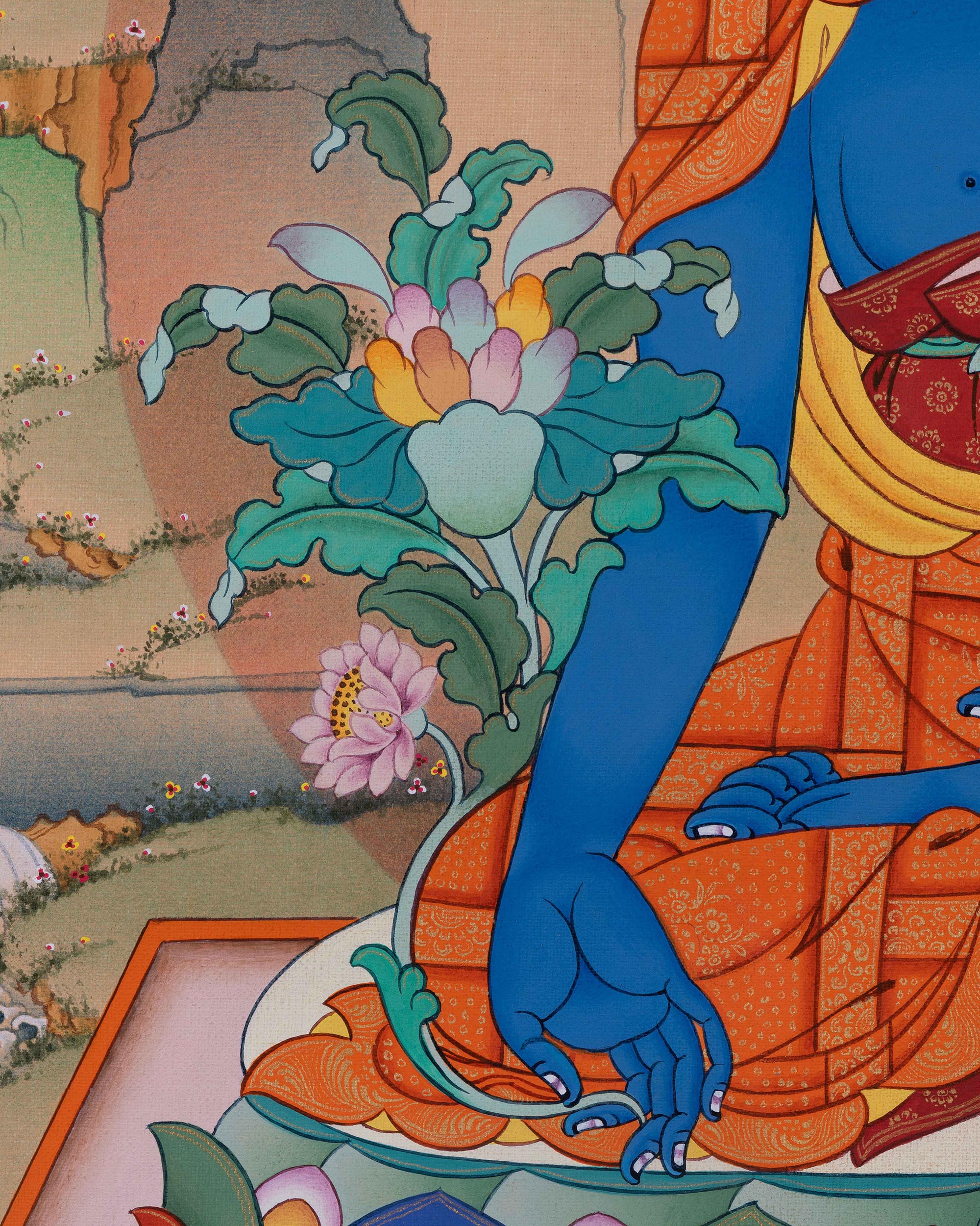 Medicine Buddha Thangka | Giclee Canvas Print