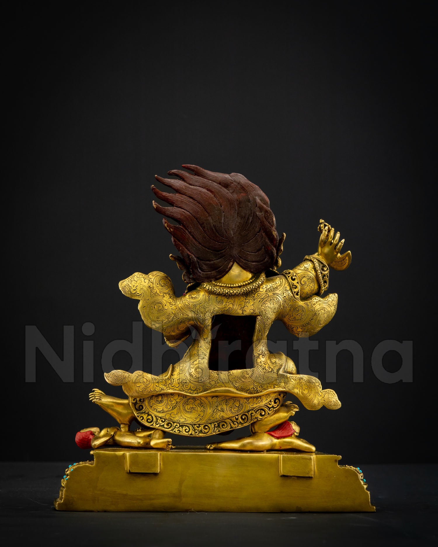 Mahakala Bernagchen Dharma protector statue Newari sacred art 24K gold fire gilding