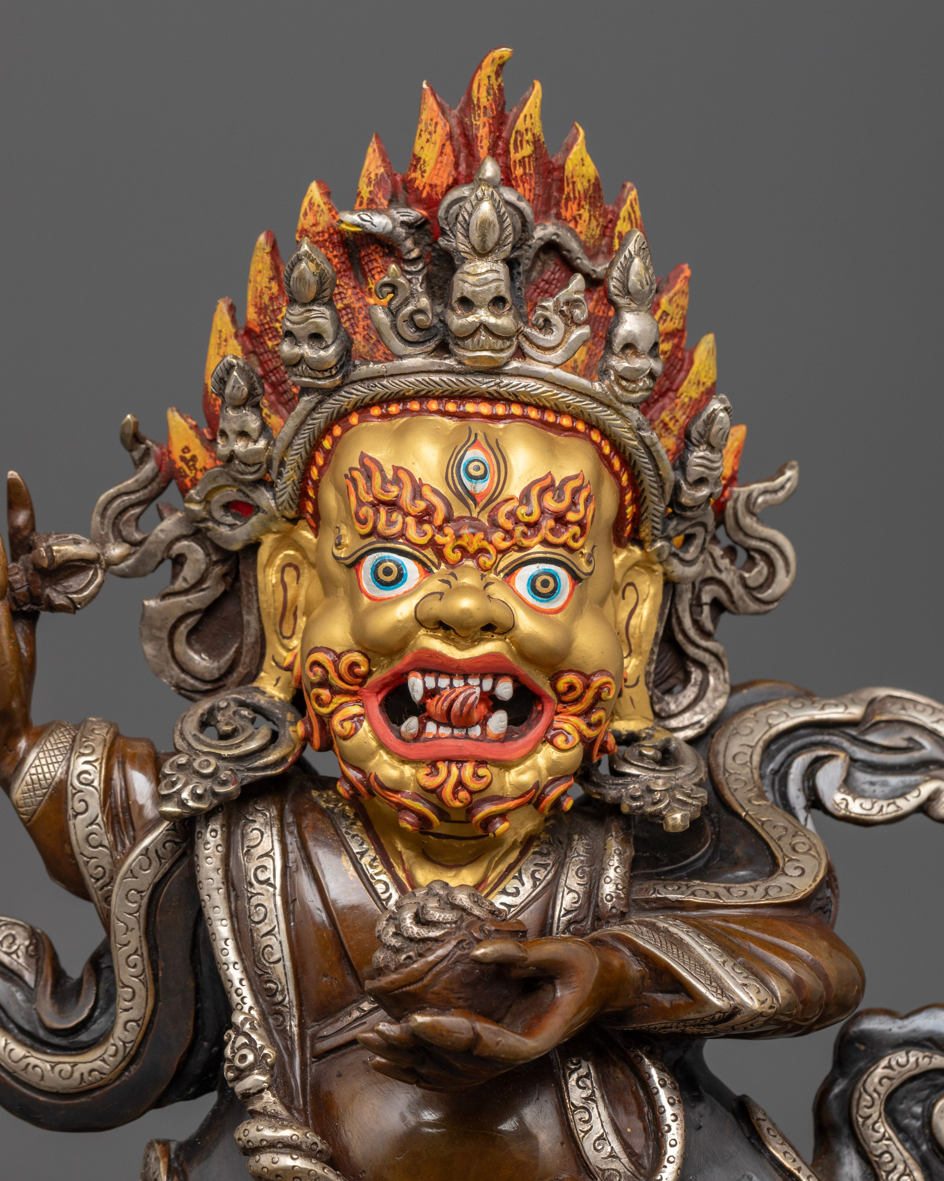 pure gold plated face of mahakala bernagchen