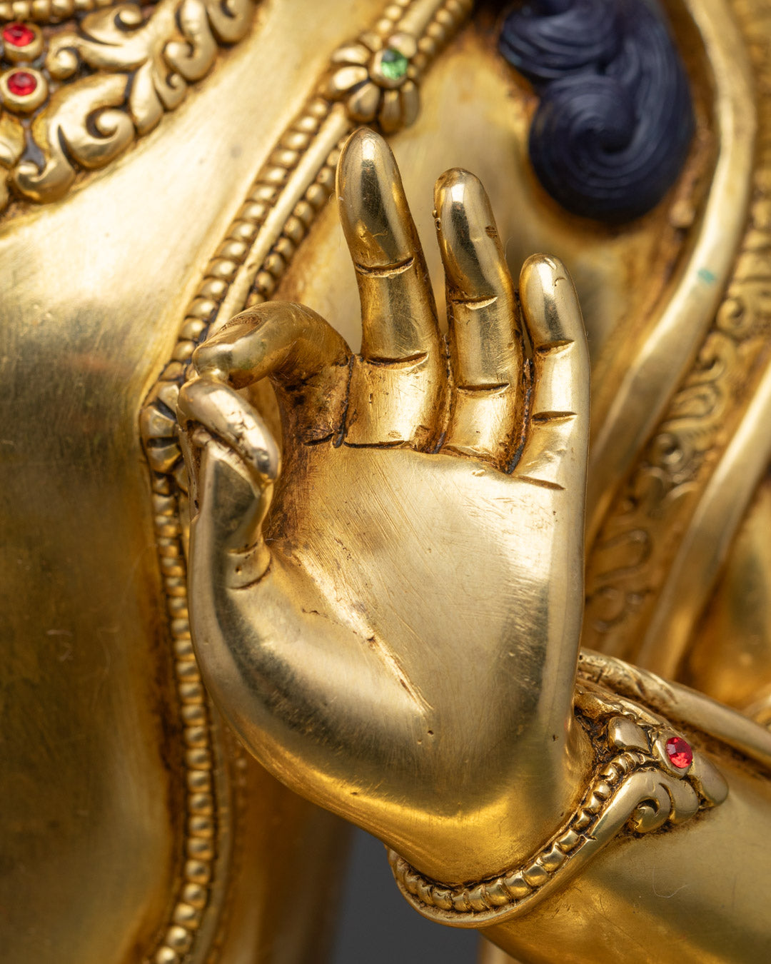 Sacred Manjushri Deity with Flaming Sword Statue