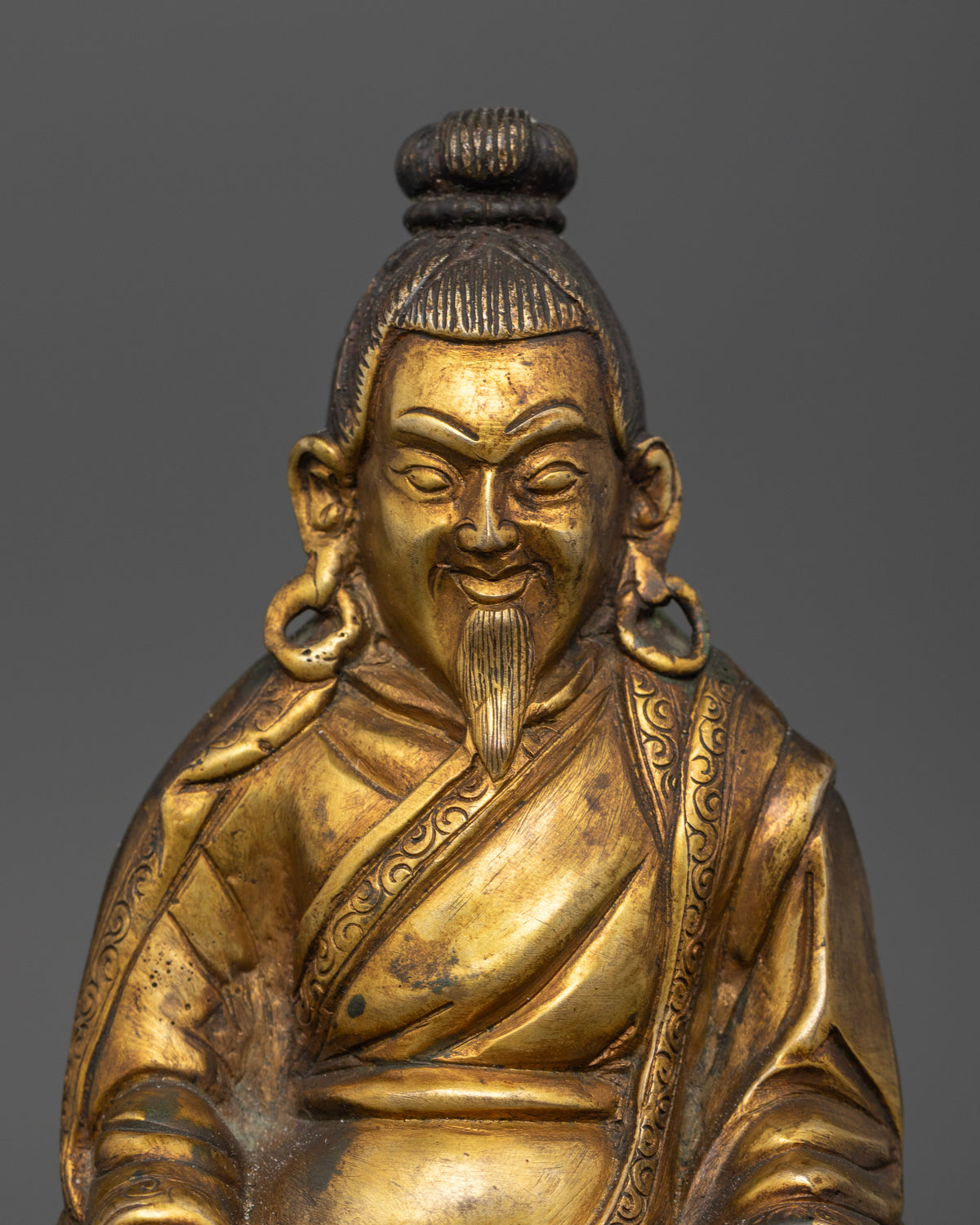 Marpa statue honoring the Kagyu lineage and Tibetan Buddhist heritage for a sacred altar or meditation room