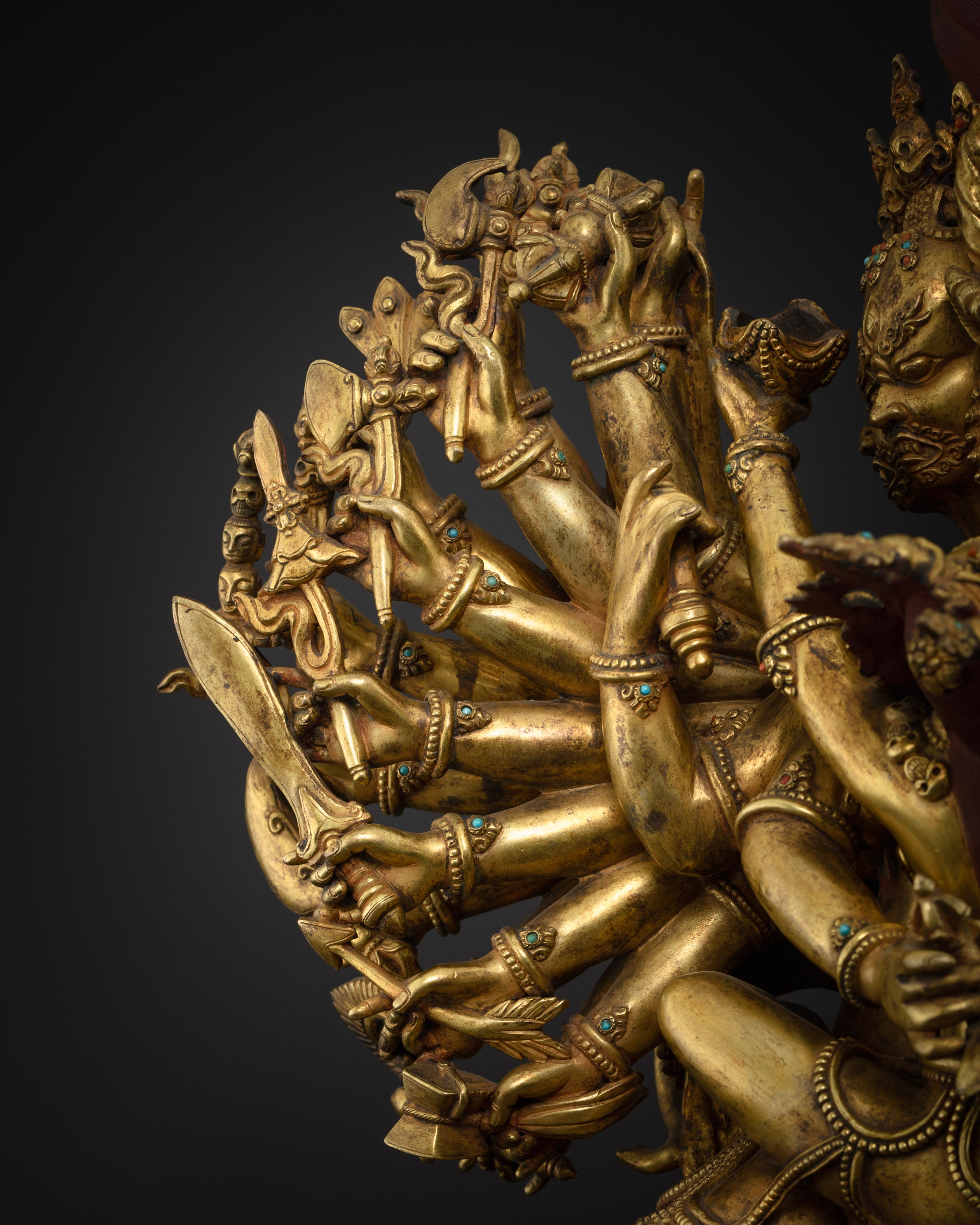 left hands of masterpiece yamantaka statue in yab yum position