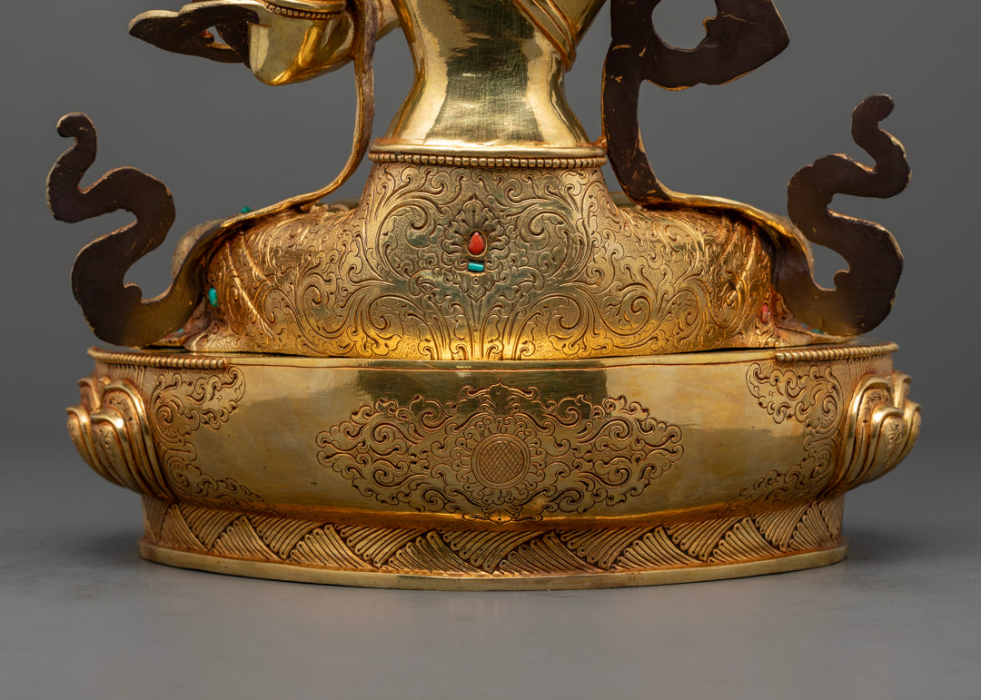 Manjushri Statue | Hand-Carved Himalayan Buddhist Sculpture