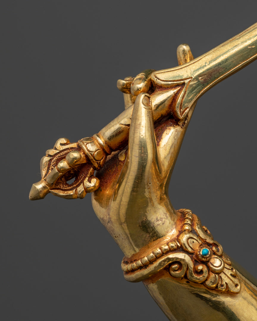 Manjushri Statue | Hand-Carved Himalayan Buddhist Sculpture