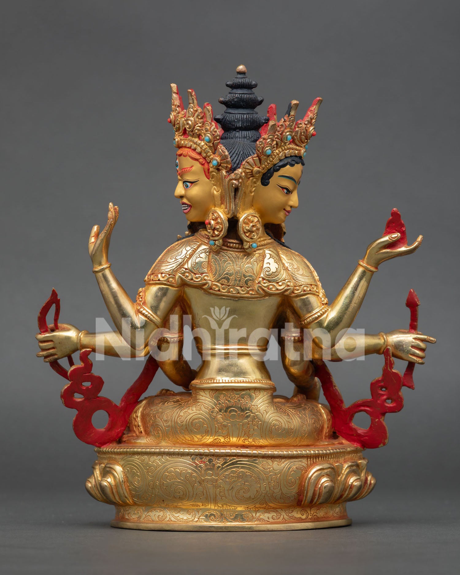 Namgyalma goddess statue for Buddhist altar representing longevity purification and spiritual protection