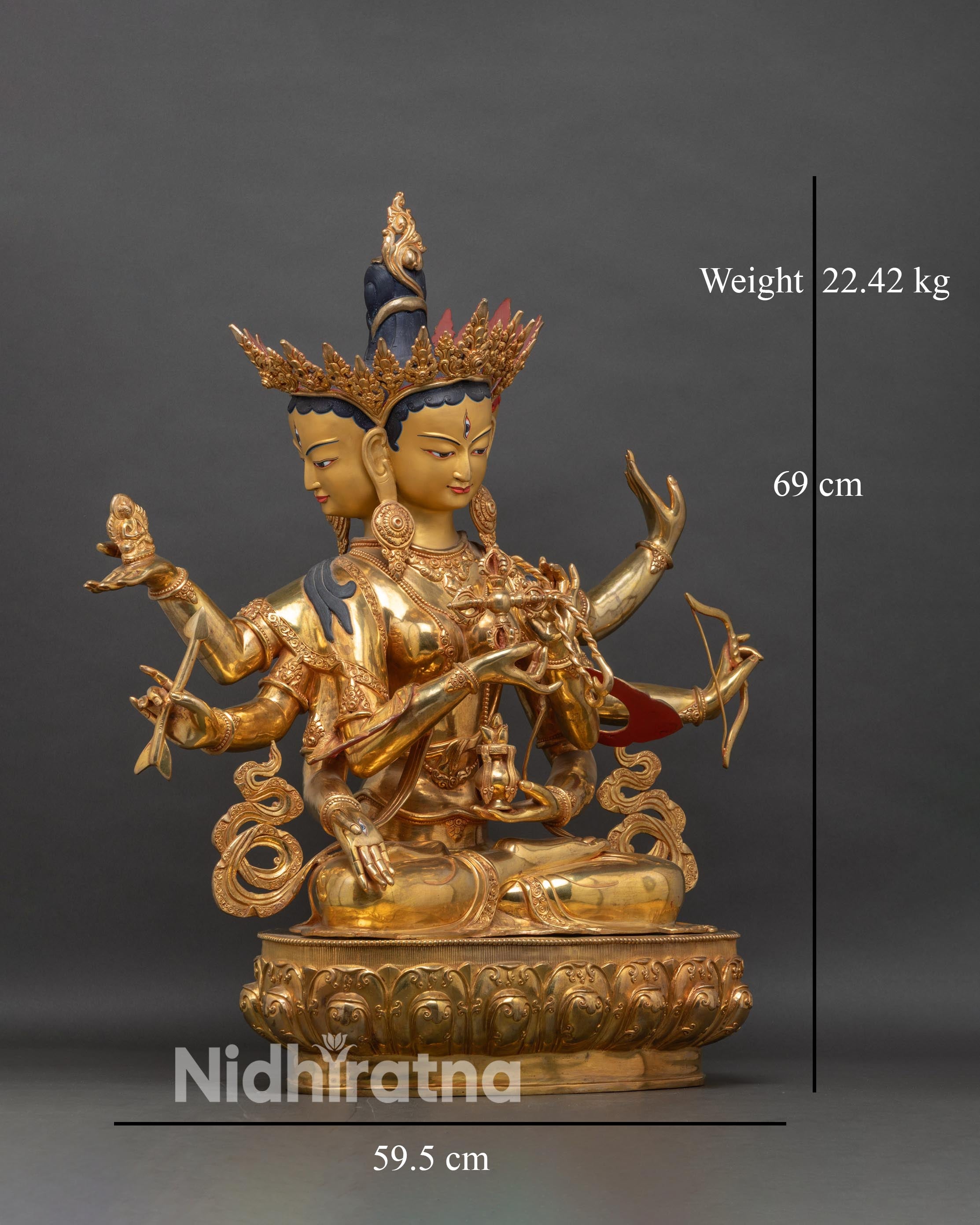 namgyalma-statue-side-view-holding-vishva-dorje-vase-bow-arrow-buddhist-deity