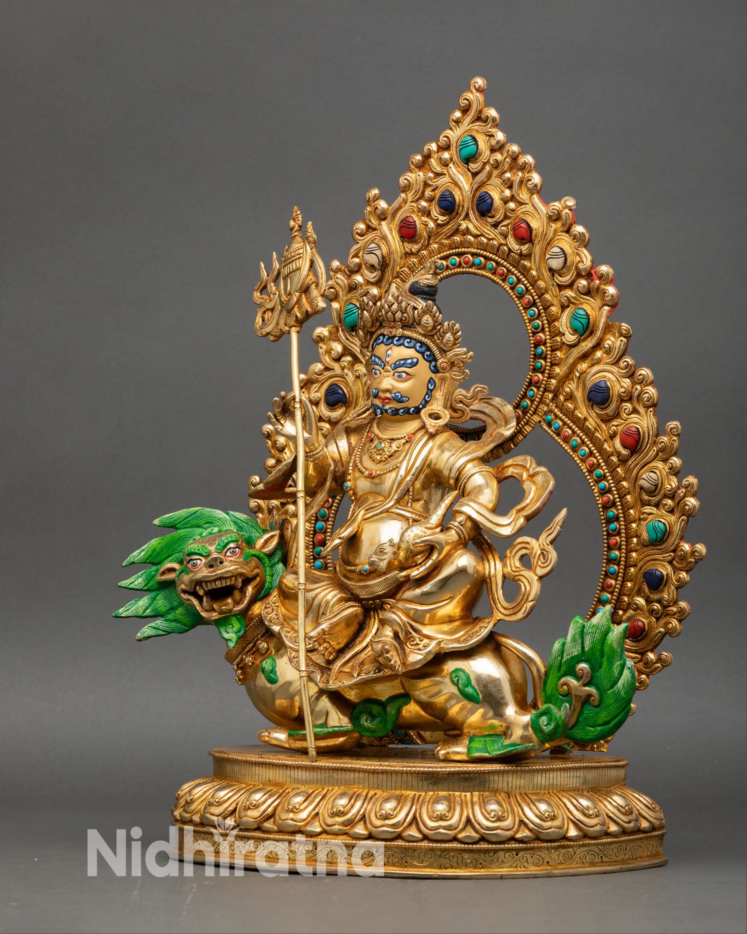 Namtoshe flaming halo victory banner mongoose spiritual protection decor